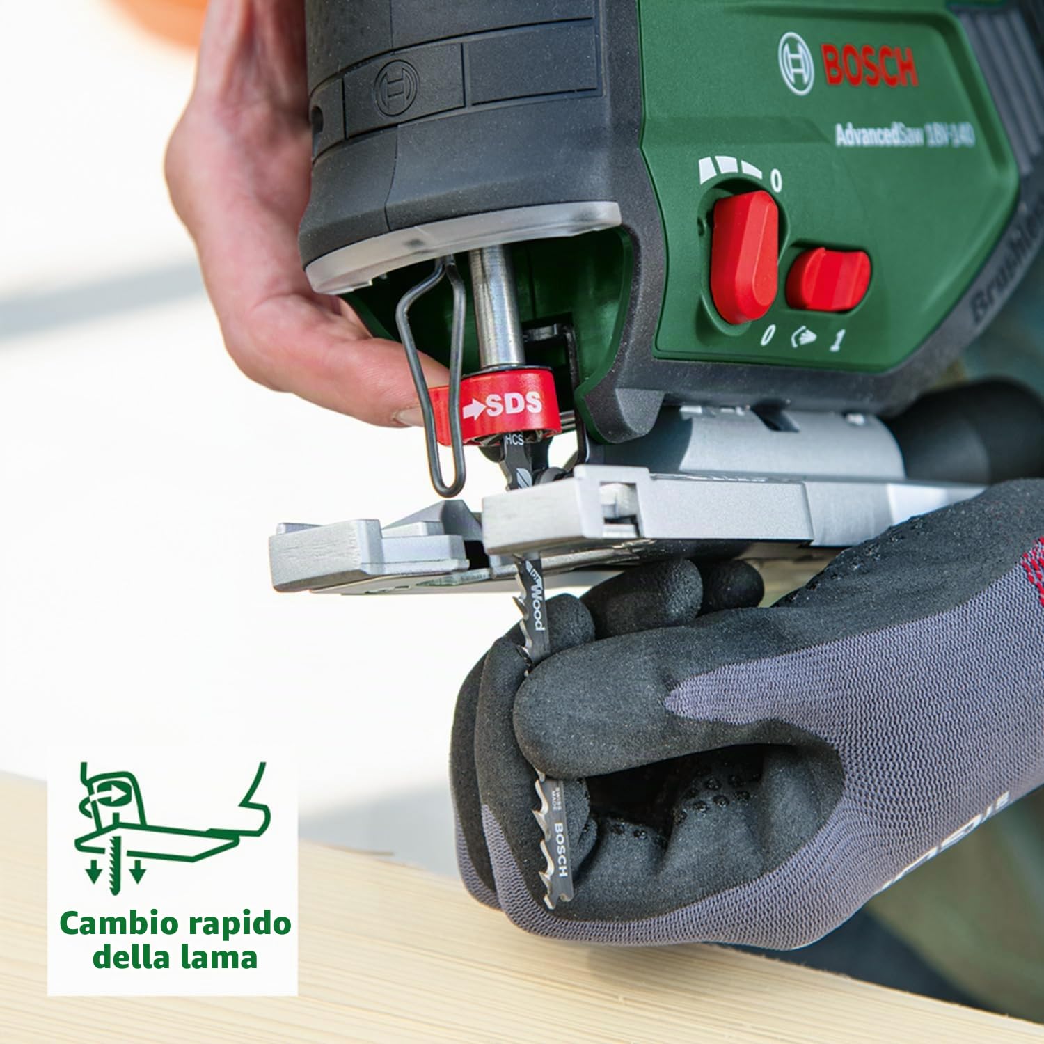 Bosch AdvancedSaw 18V-140 Seghetto Alternativo Senza Batteria