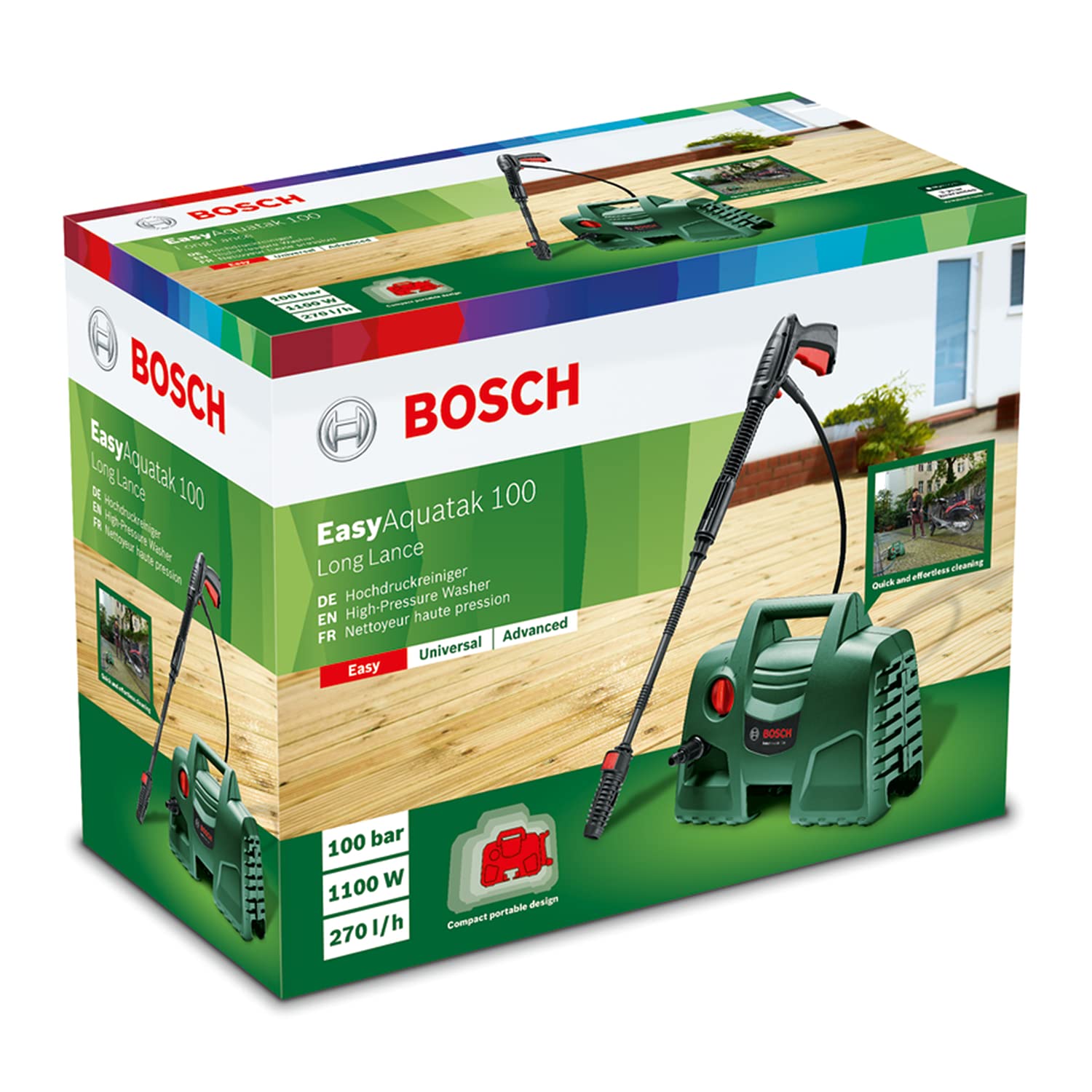 Bosch EasyAquatak 100 idropulitrice lancia lunga