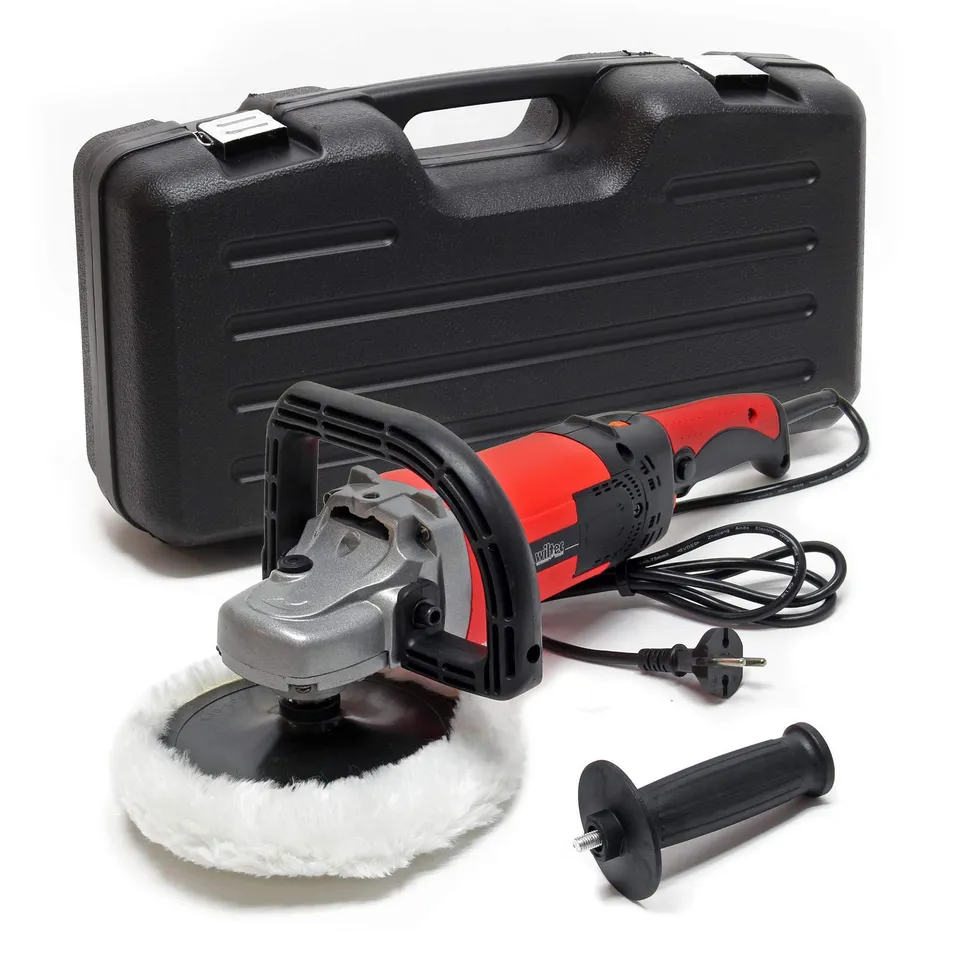 Wiltec Lucidatrice 1500W Levigatrice a Disco Rossa con Custodia