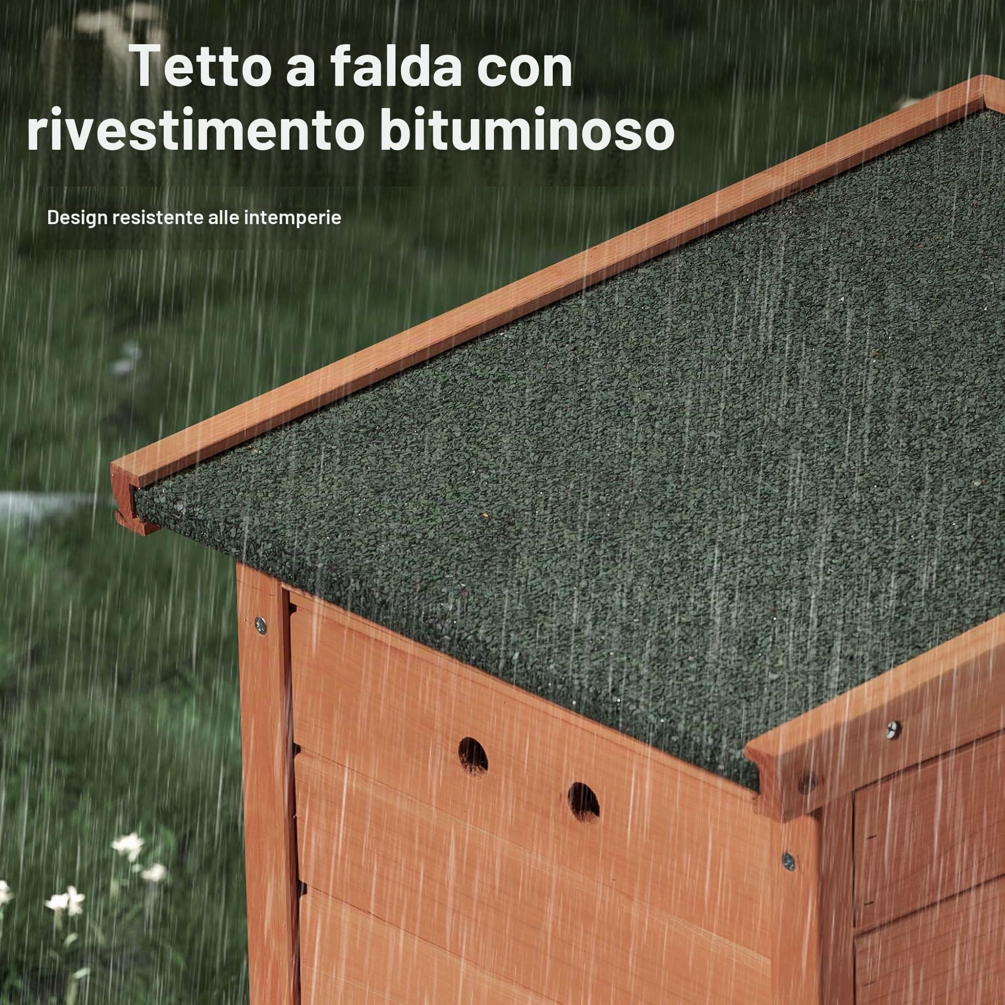 Wiltec Casetta Conigli 420x515x430 mm Legno Abete