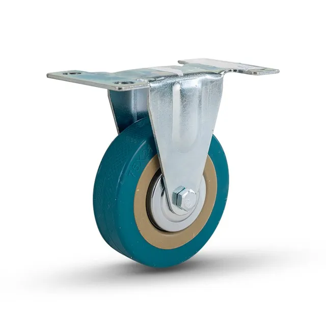Bormann ruota PVC rigida 75mm 60kg blu