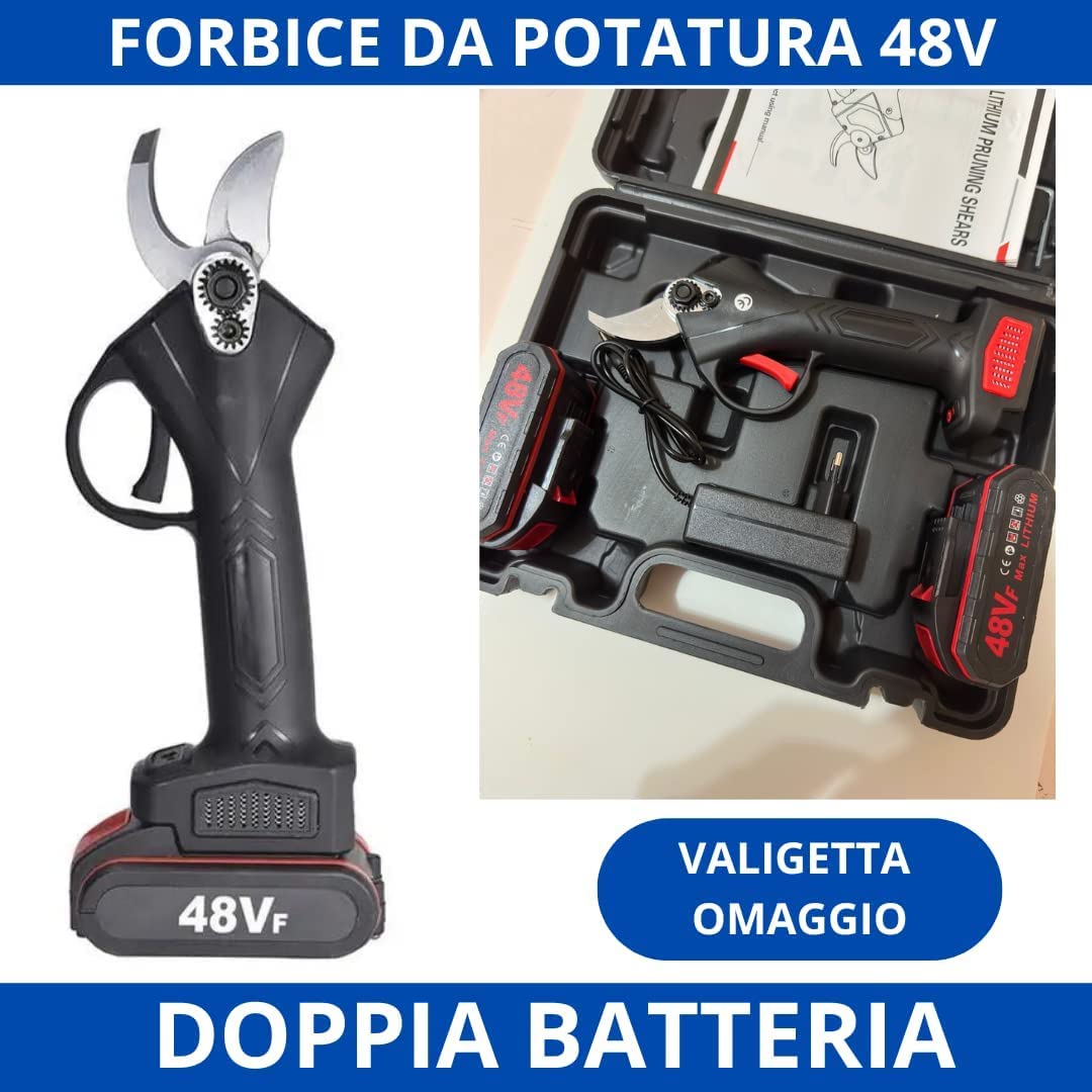 De Rosa Shop forbici potatura a batteria 48V 2 batterie 30mm