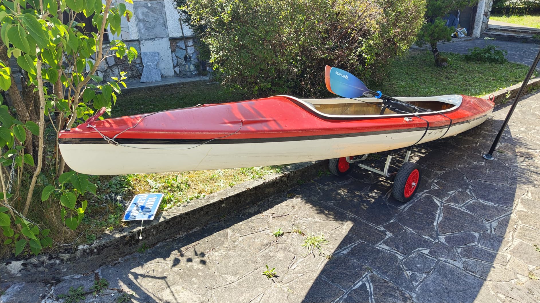 Wiltec Carrello kayak alluminio ruote PU 31 cm 90 kg