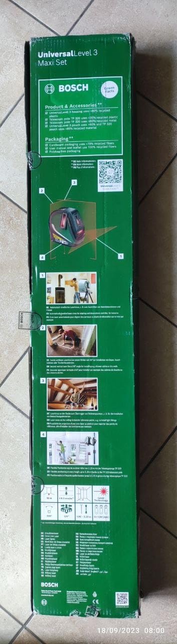 Bosch UniversalLevel 3 Livella Laser 3 Linee Basic