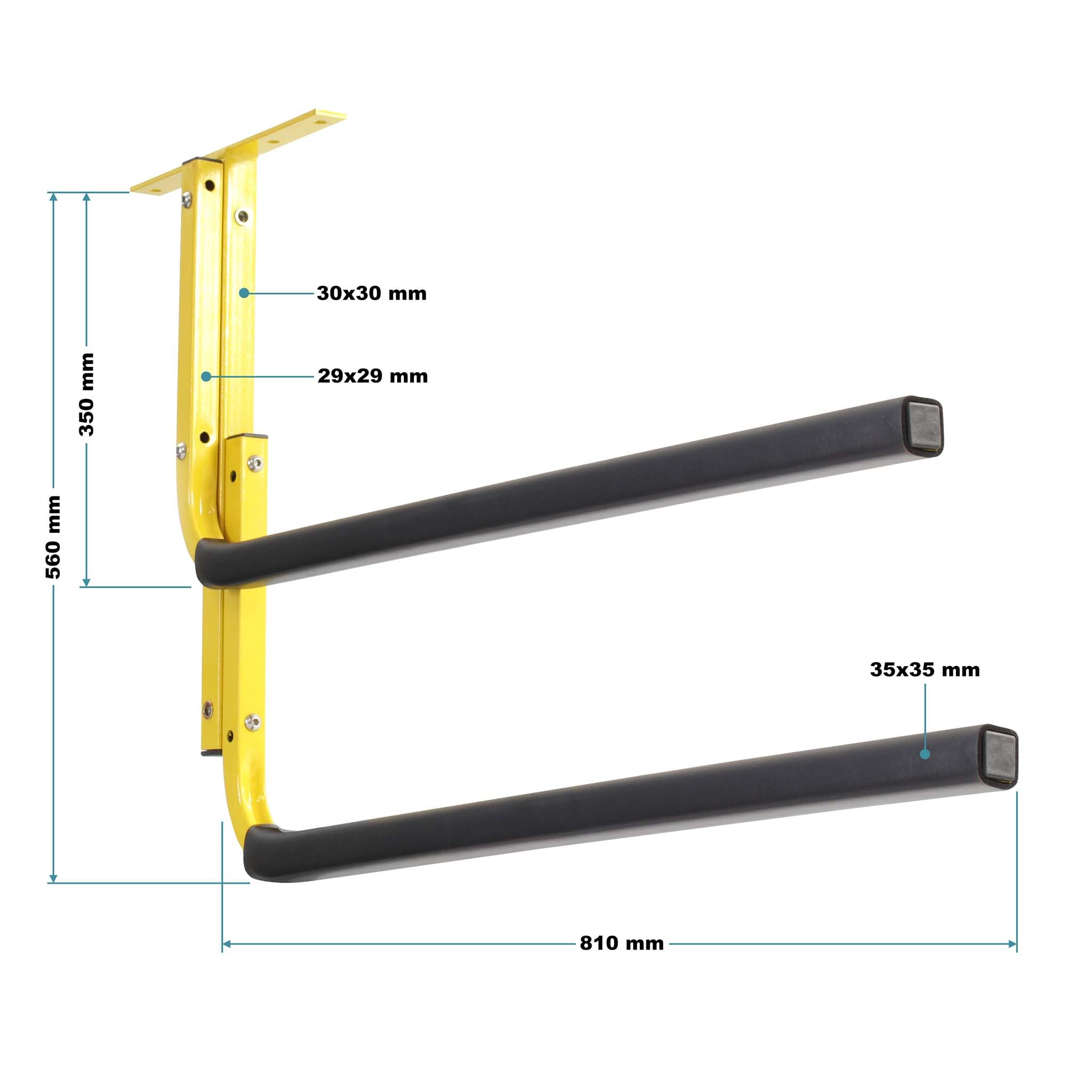 Wiltec Supporto Soffitto Kayak SUP 45kg Bracci 81cm