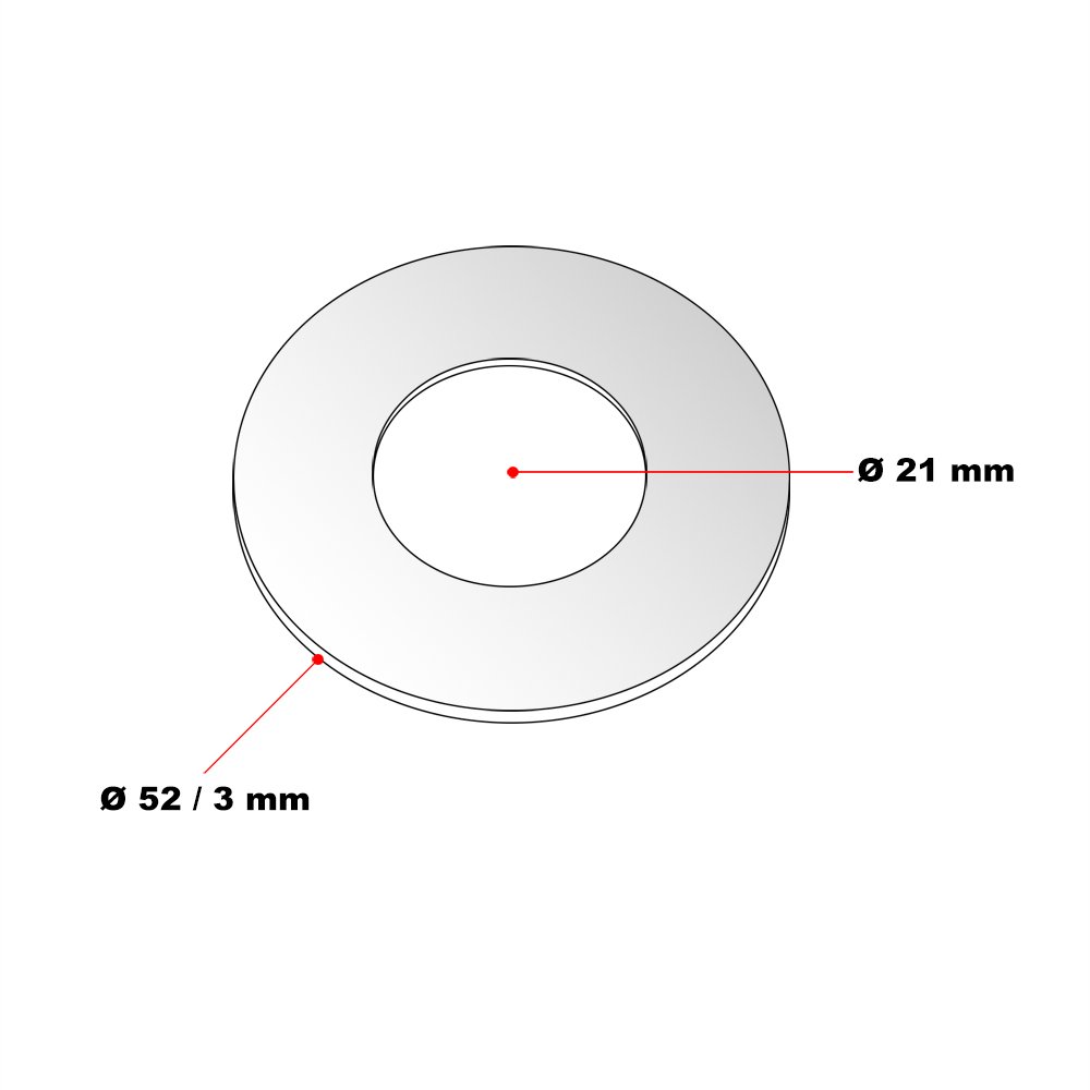 Wiltec Rondella Distanziatrice Ricambio Torchio 6-12 L 21x52 mm