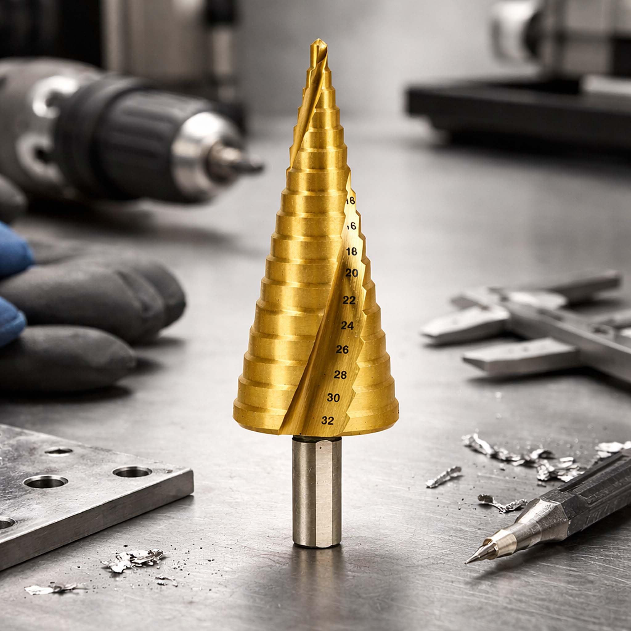 Wiltec Punta Conica a Gradini HSS 4-32mm Spirale
