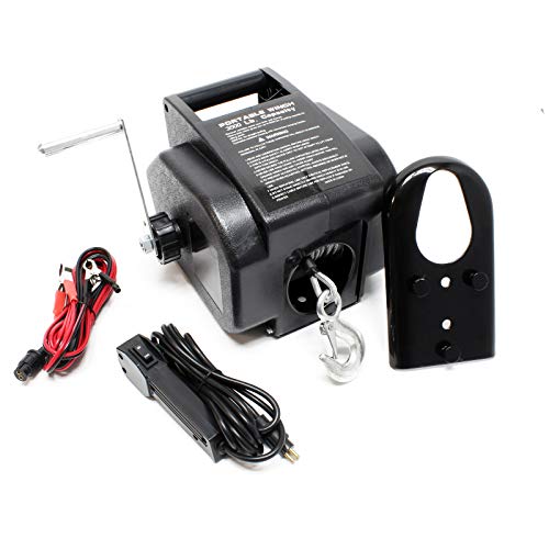 Wiltec verricello elettrico 12V 4990 kg fune 10,5 m