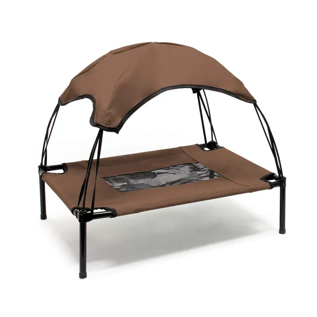 Wiltec Brandina Cane con Tettoia Marrone 76x60cm fino 25kg