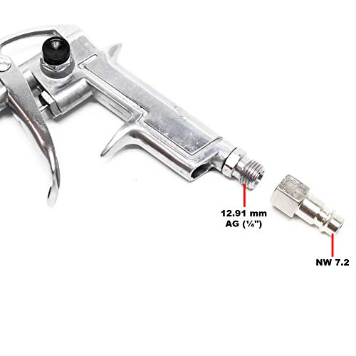 Wiltec Pistola Gonfiaggio Pneumatici 0-16 Bar con Manometro