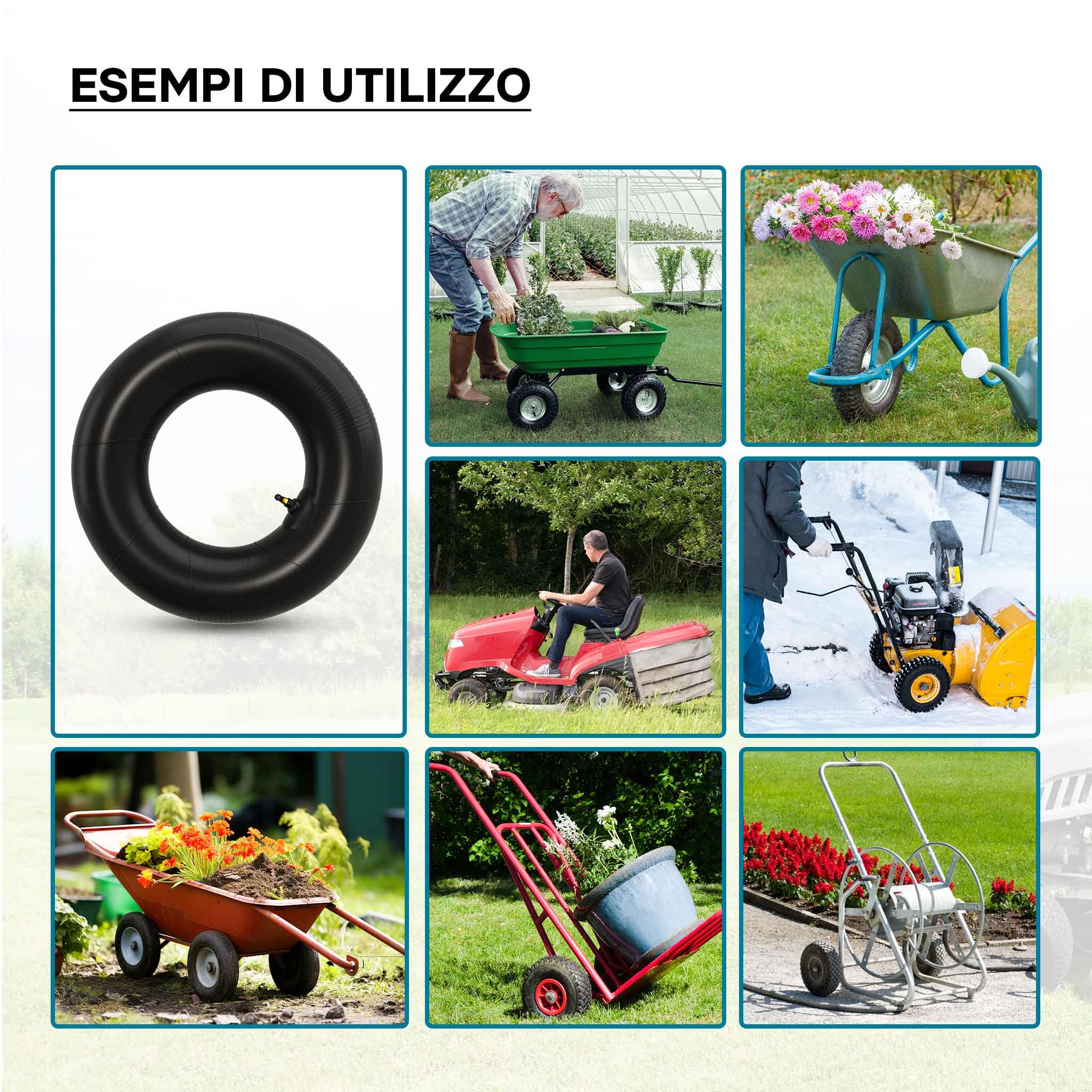 Wiltec camera d'aria trattorino 15x6.00-6 valvola angolo