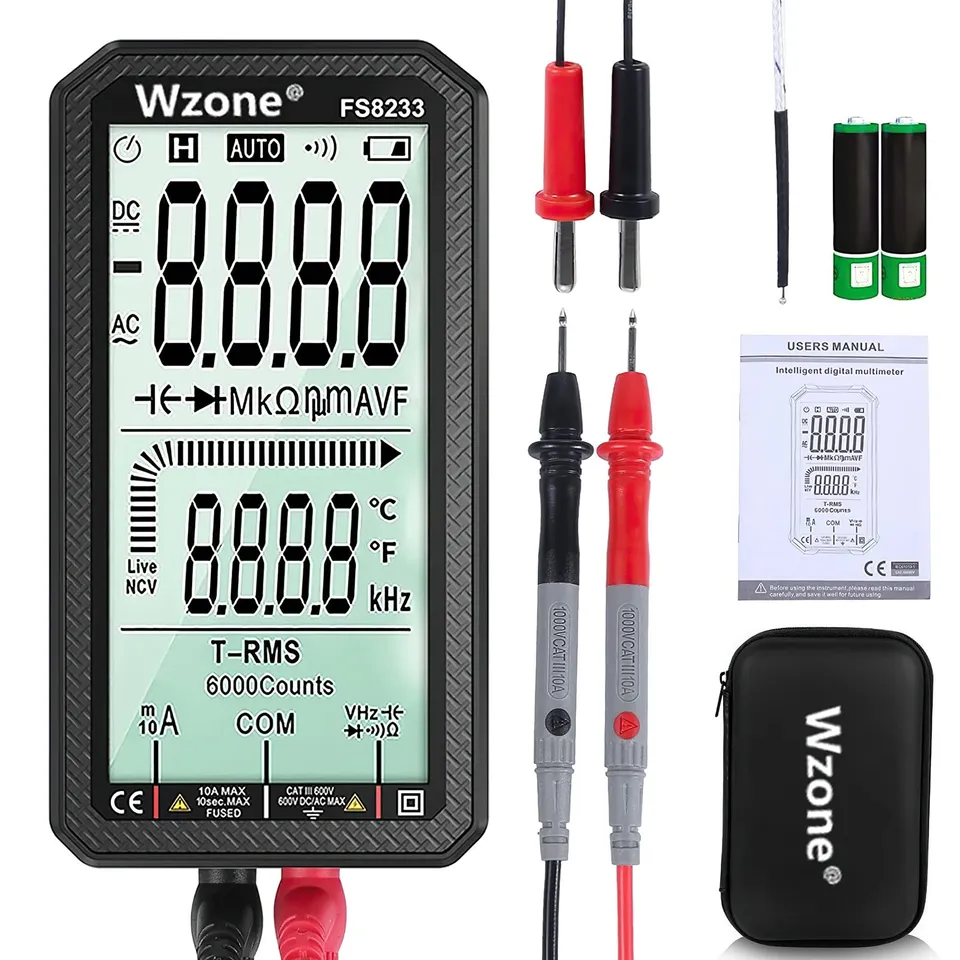 Wzone Multimetro digitale tester elettrico con NCV