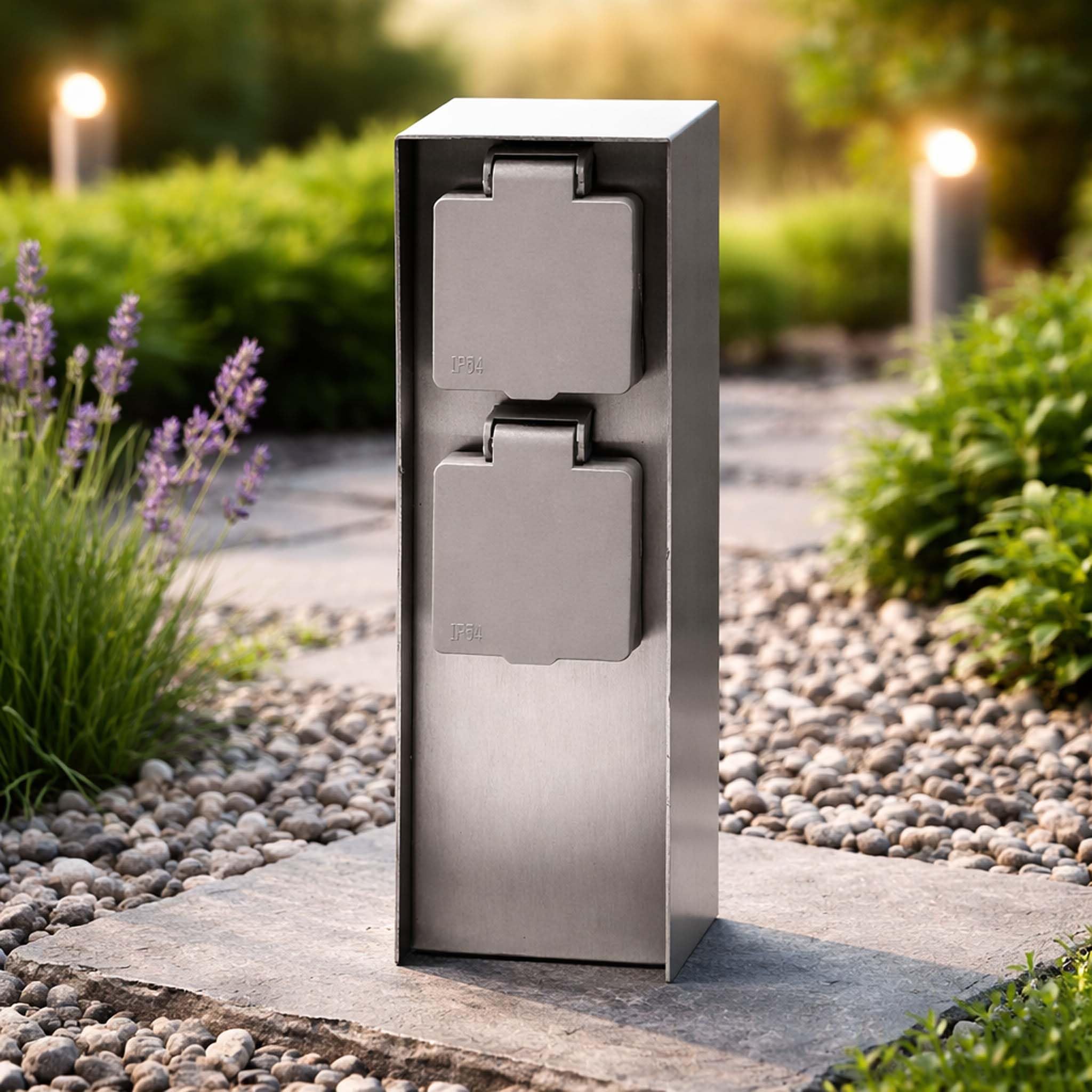 Wiltec Colonna Presa Giardino 2 Prese 230V IP44