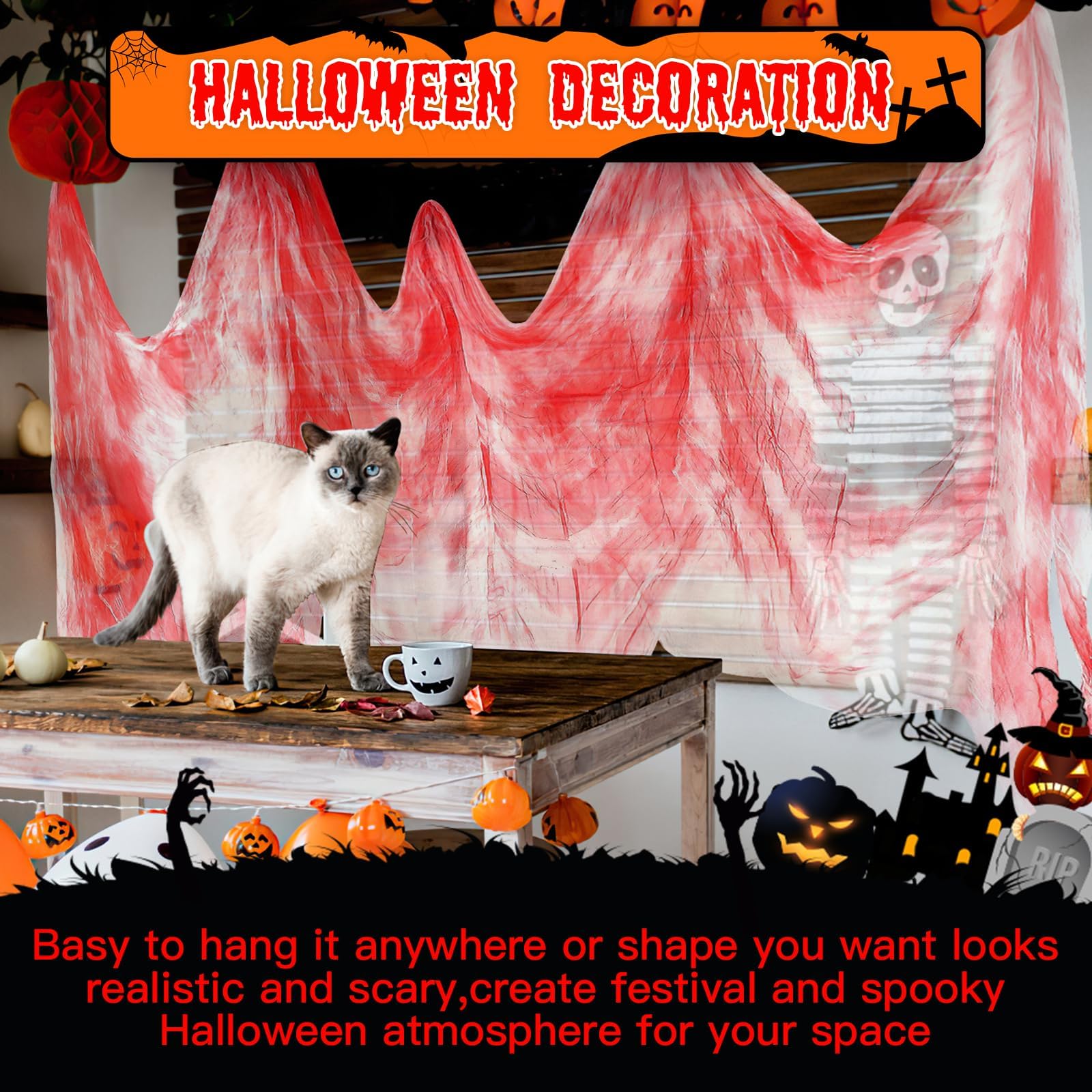 Wzone Telo Halloween Garza Insanguinata 215x500 cm XXL