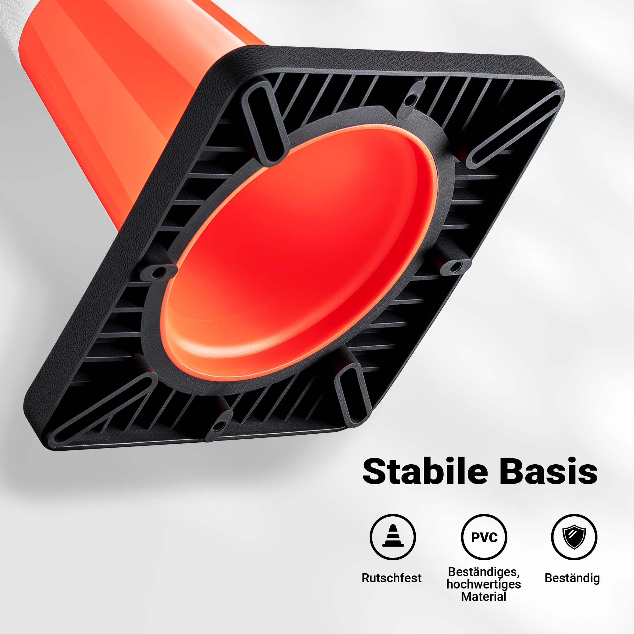 Wiltec Coni Stradali 45 cm Set 2 Pezzi Riflettenti