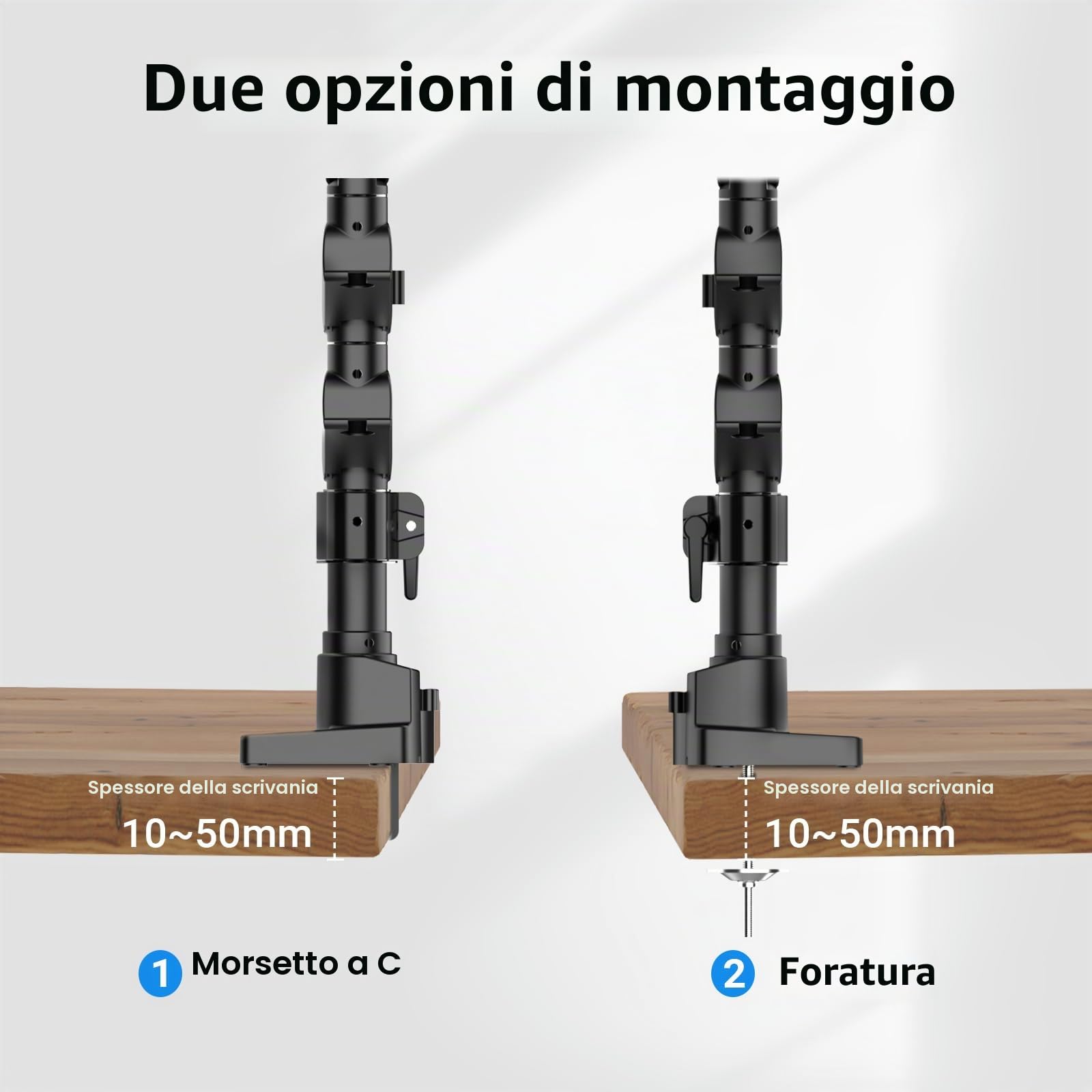 Wiltec Supporto 3 Monitor 17-27" VESA 9 kg