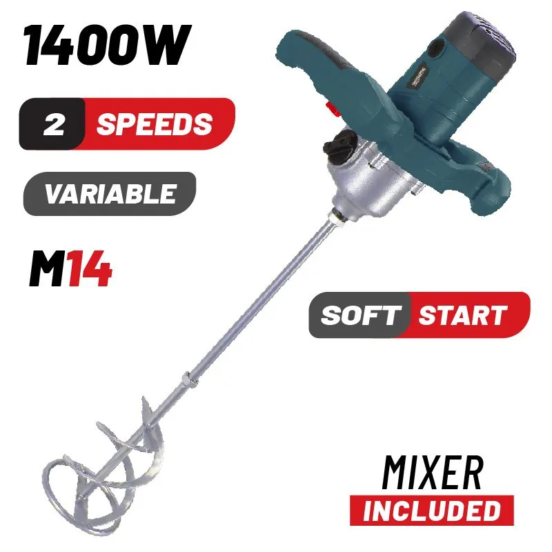 Bormann Pro miscelatore 1400W 2 velocità M14 140mm