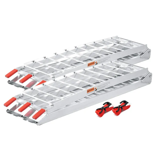 Wiltec Rampe di carico pieghevoli alluminio 226 cm 680 kg 2 pezzi