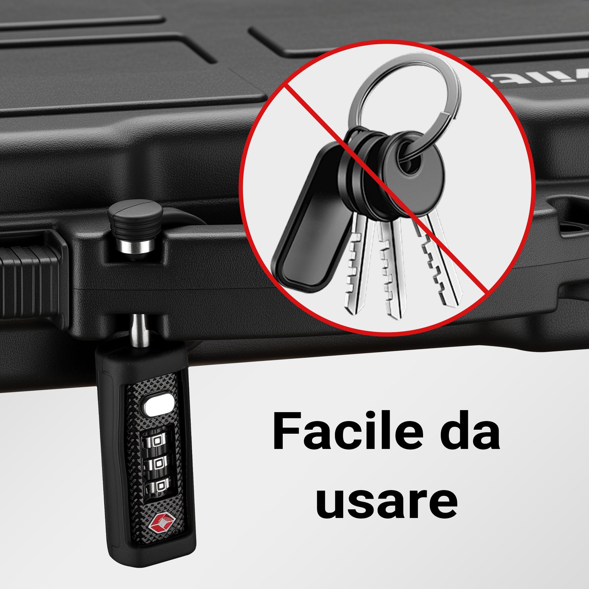 Wiltec Set Lucchetto TSA Valigie Combinazione 1 Pezzo
