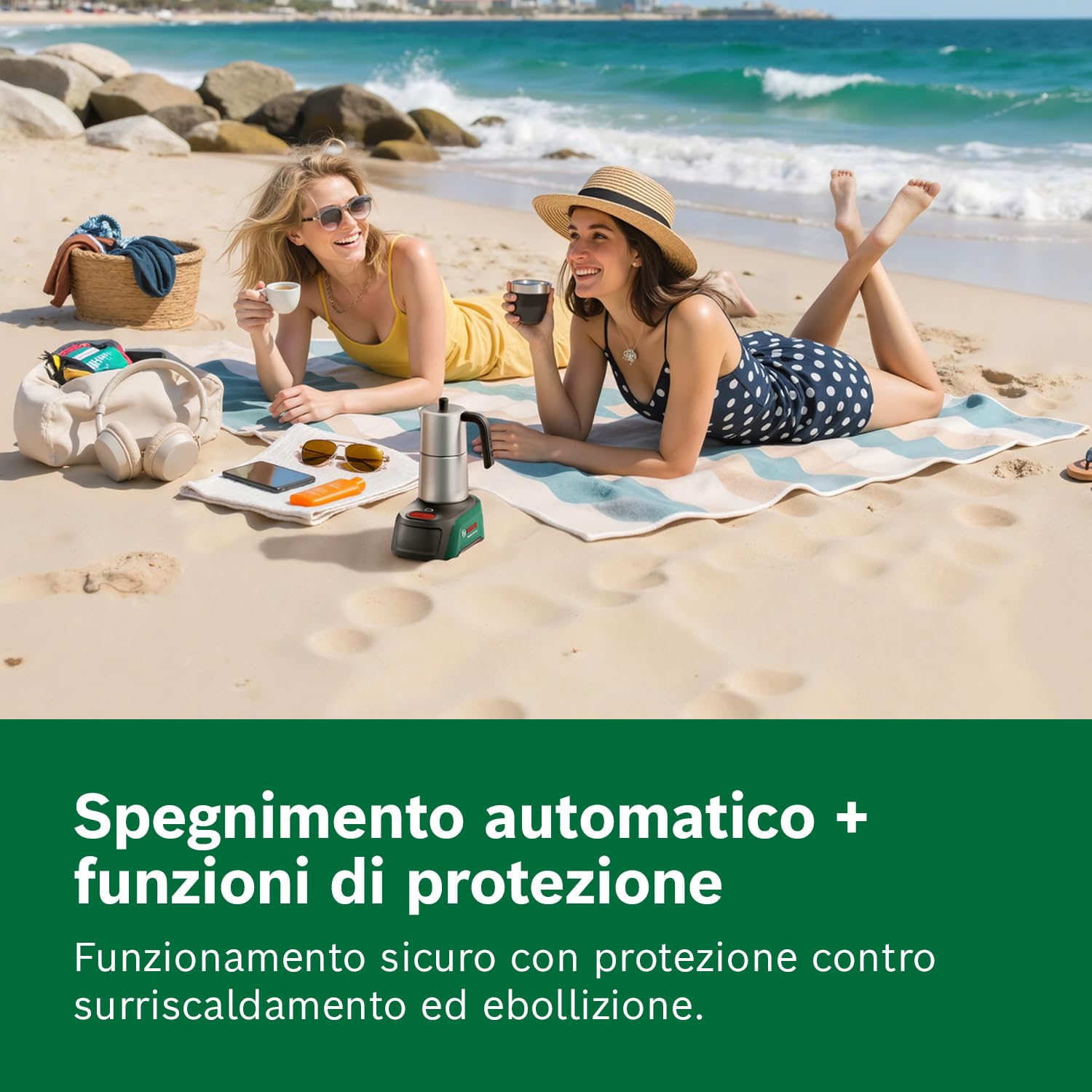 Bosch EasyMoka 18V-2 caffettiera a batteria Inox unità base