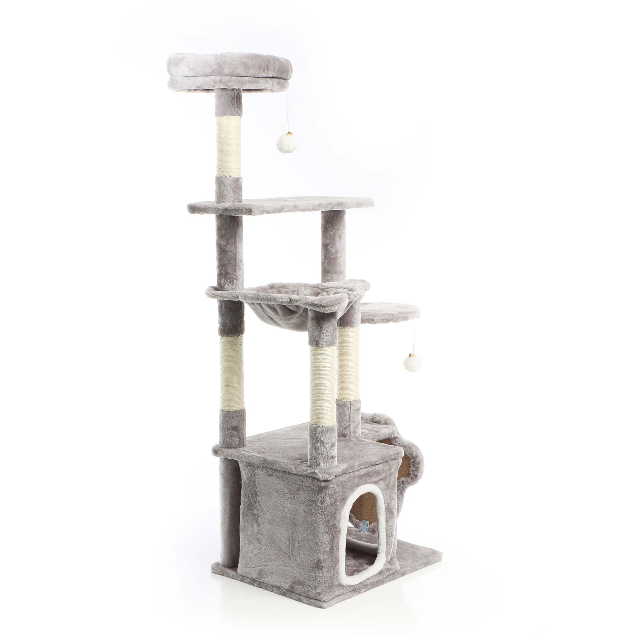 Fudajo Albero Tiragraffi Gatti Grigio 135cm Zampa