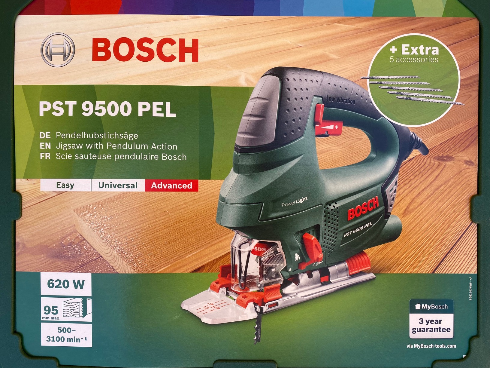 Bosch PST 9500 Seghetto Alternativo 620 W 90 mm