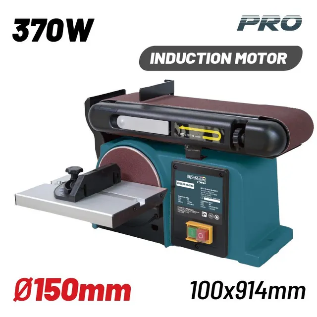 Bormann Pro Levigatrice Nastro Disco 370W 150mm