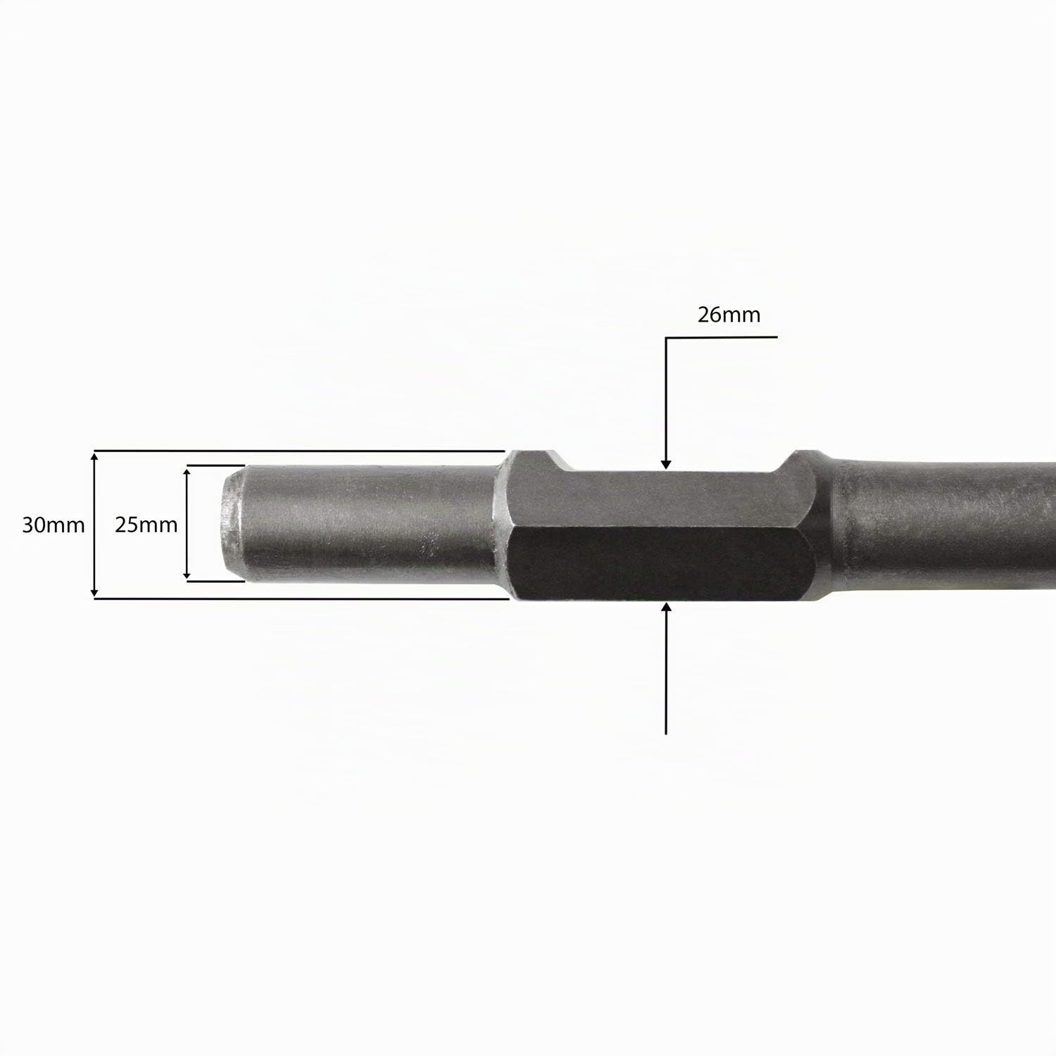 EBERTH Scalpello Piatto 390x30 mm SDS HEX per Demolitore