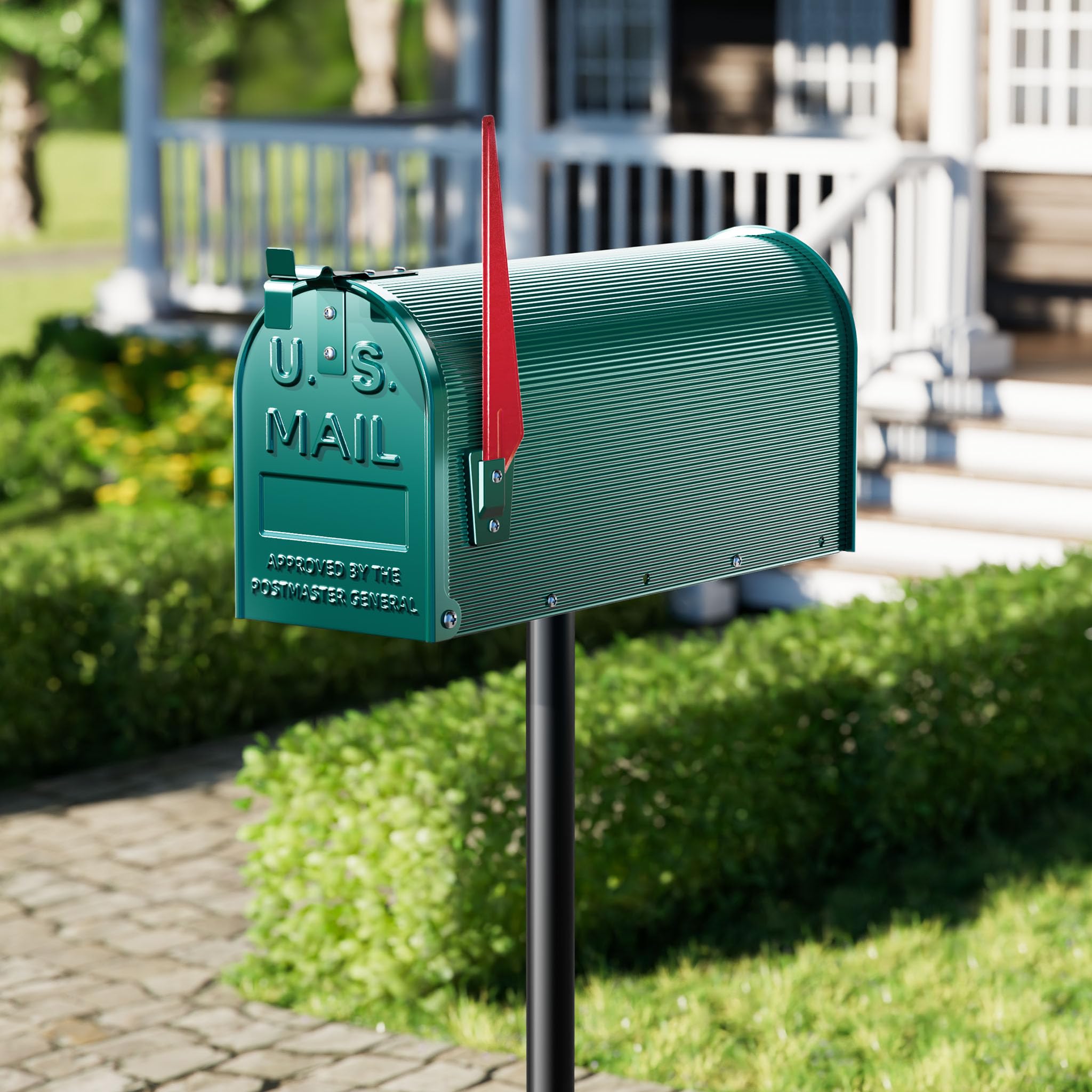 Wiltec Cassetta Postale Americana Verde in Acciaio
