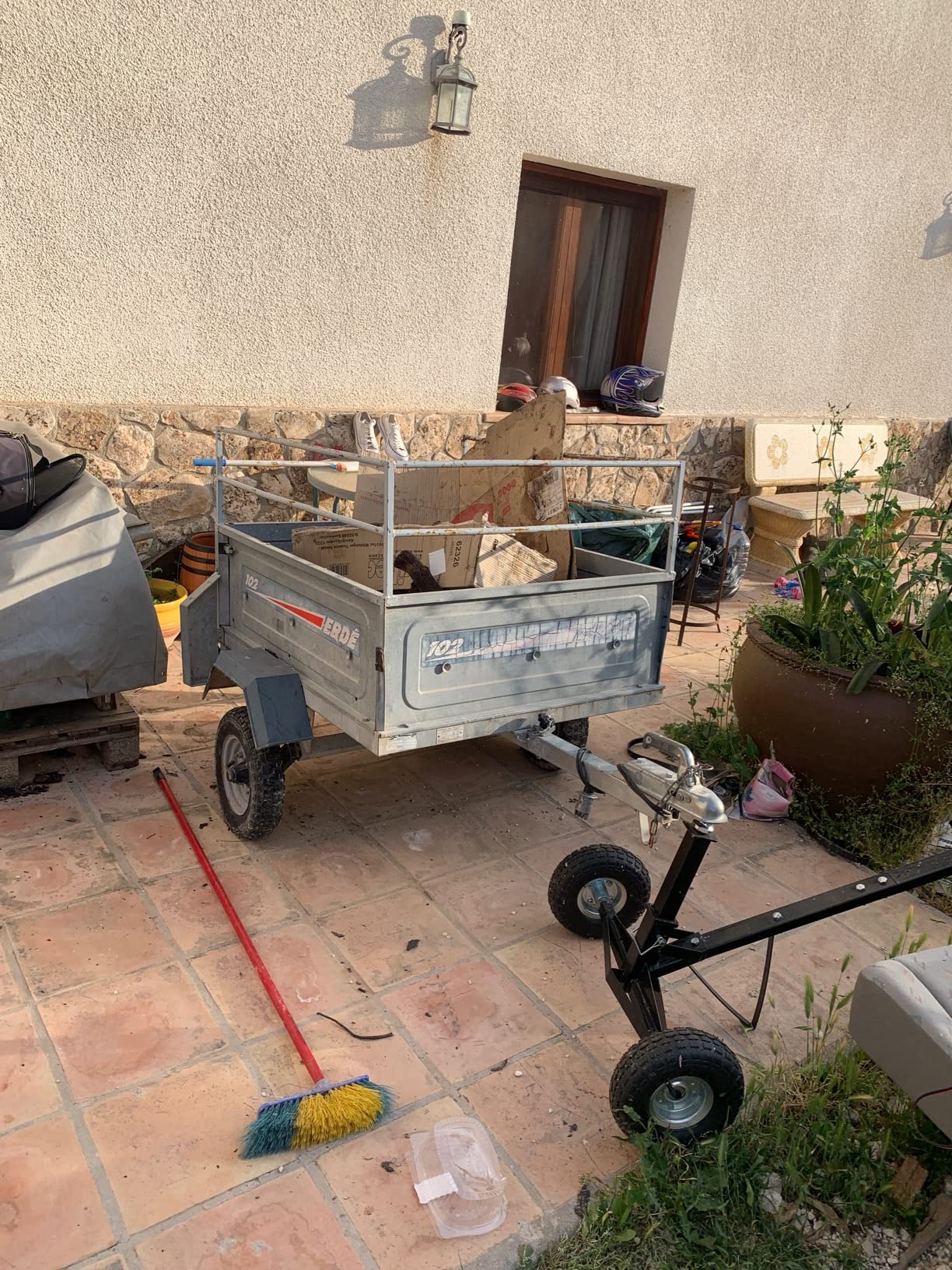 Wiltec Carrello sposta rimorchio 110x72x30 cm 270 kg