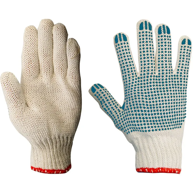 Bormann Guanti Cotone Puntini PVC Blu