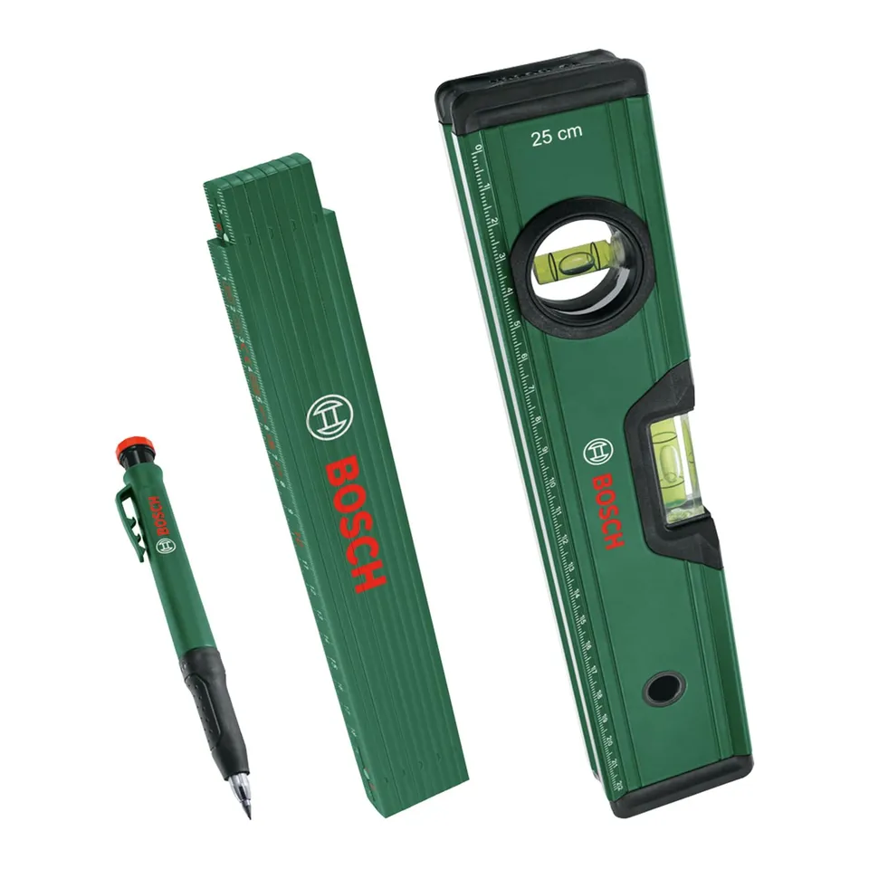 Bosch Home and Garden Set di Marcatura Livella 25 cm 3 pezzi