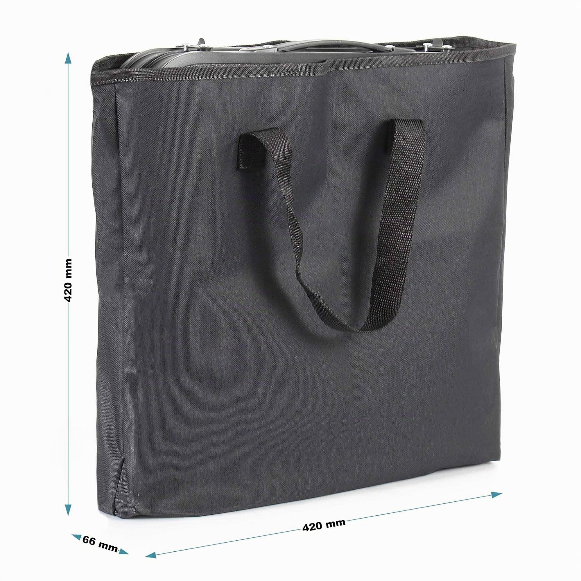 Wiltec Toboli Tavolo Campeggio Alluminio 80x40 cm Nero Altezza