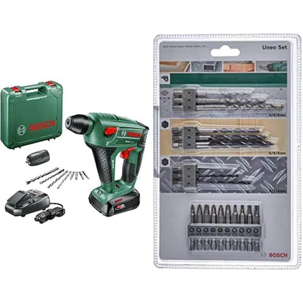 Bosch UneoMaxx Martello Perforatore 18V 2 Batterie 10 mm