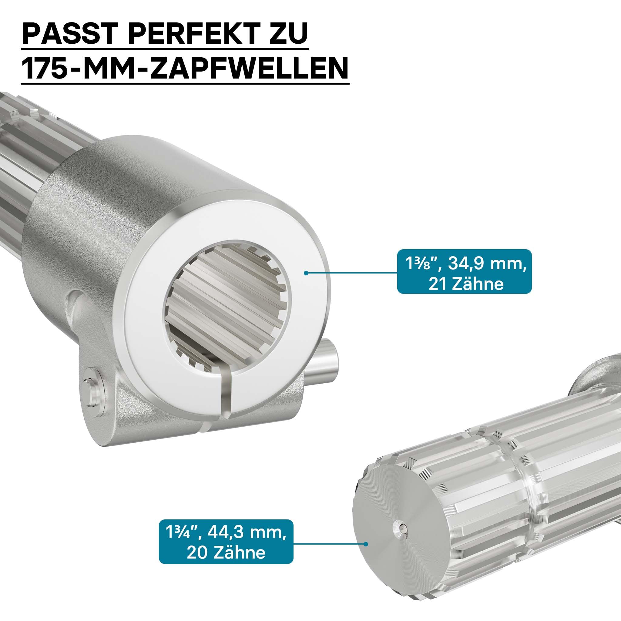 Wiltec Trattore Z20 boccola cardano 175 mm 21 denti