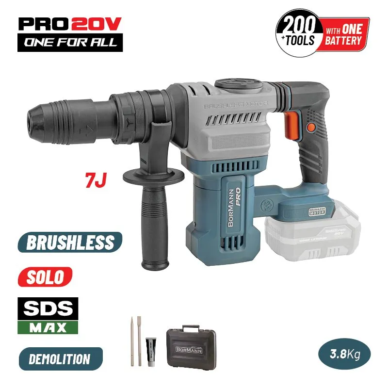 Bormann Pro Martello Demolitore Batteria 20V SDS-Max 12J