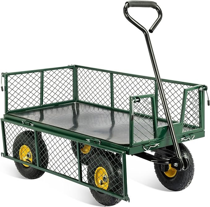 Bormann carrello giardino acciaio verde 300 kg