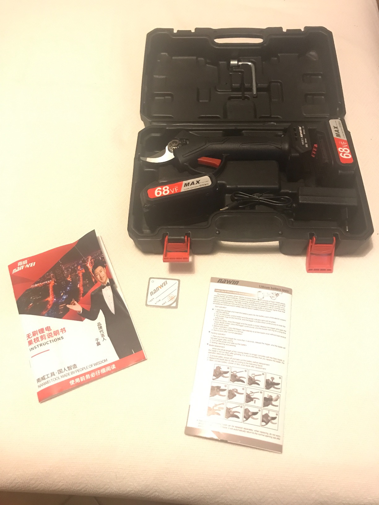 Weytoll forbici potatura elettriche 21V 30 mm 2 batterie brushless