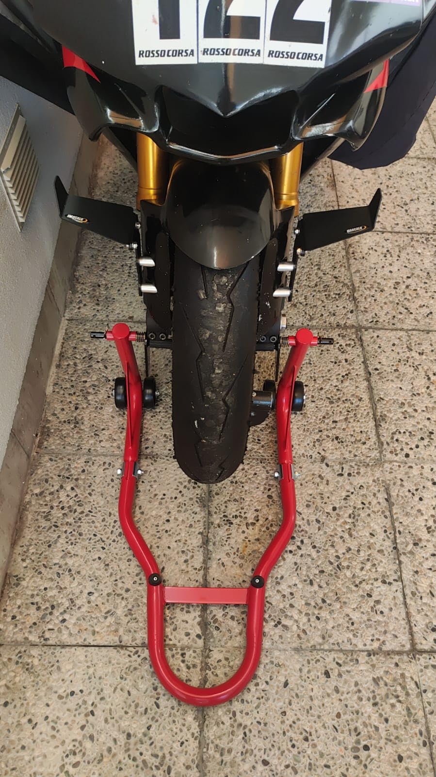 Wiltec Ruota anteriore 1 cavalletto moto acciaio