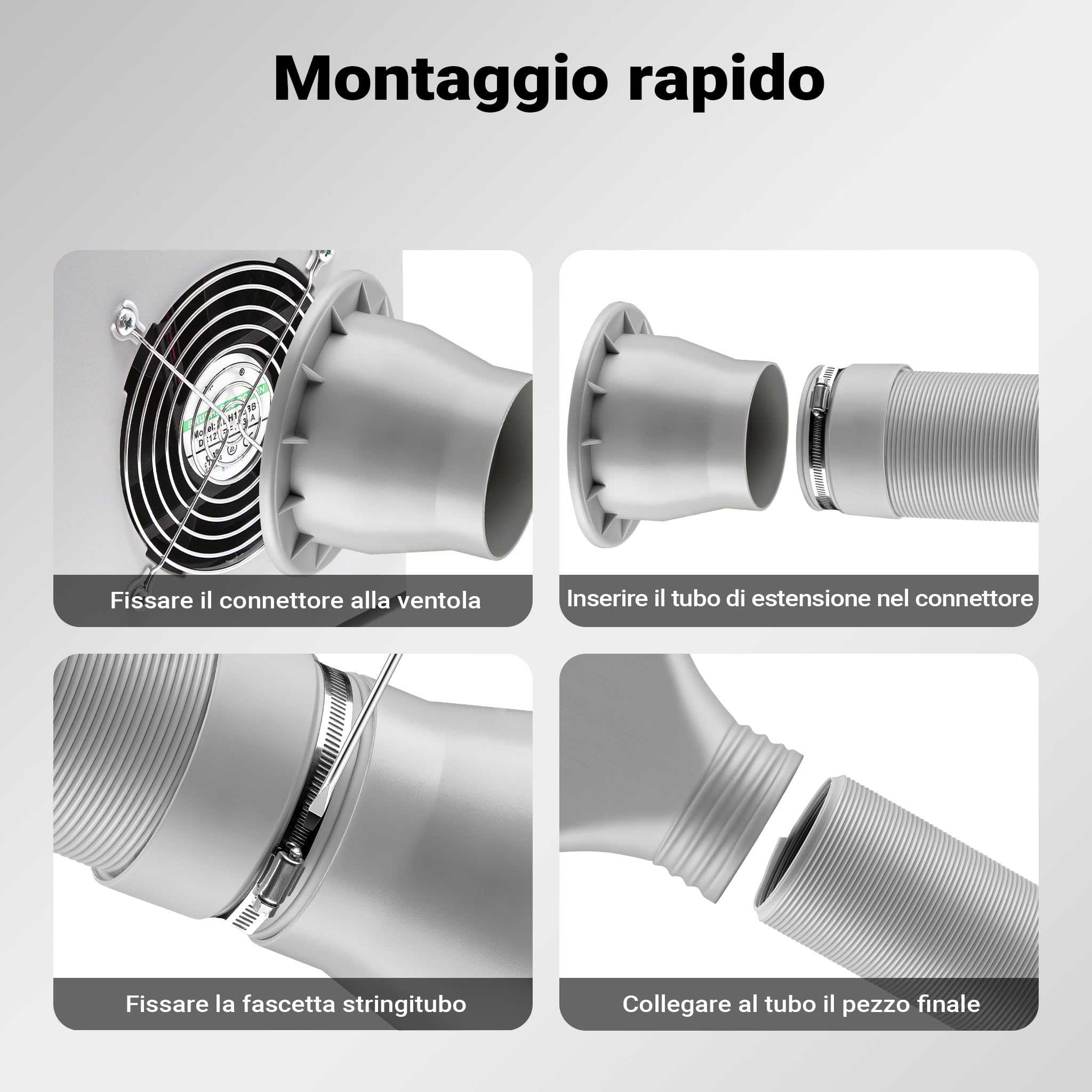 Wiltec Airbrush Tubo Scarico Cabina Aspirazione aerografo
