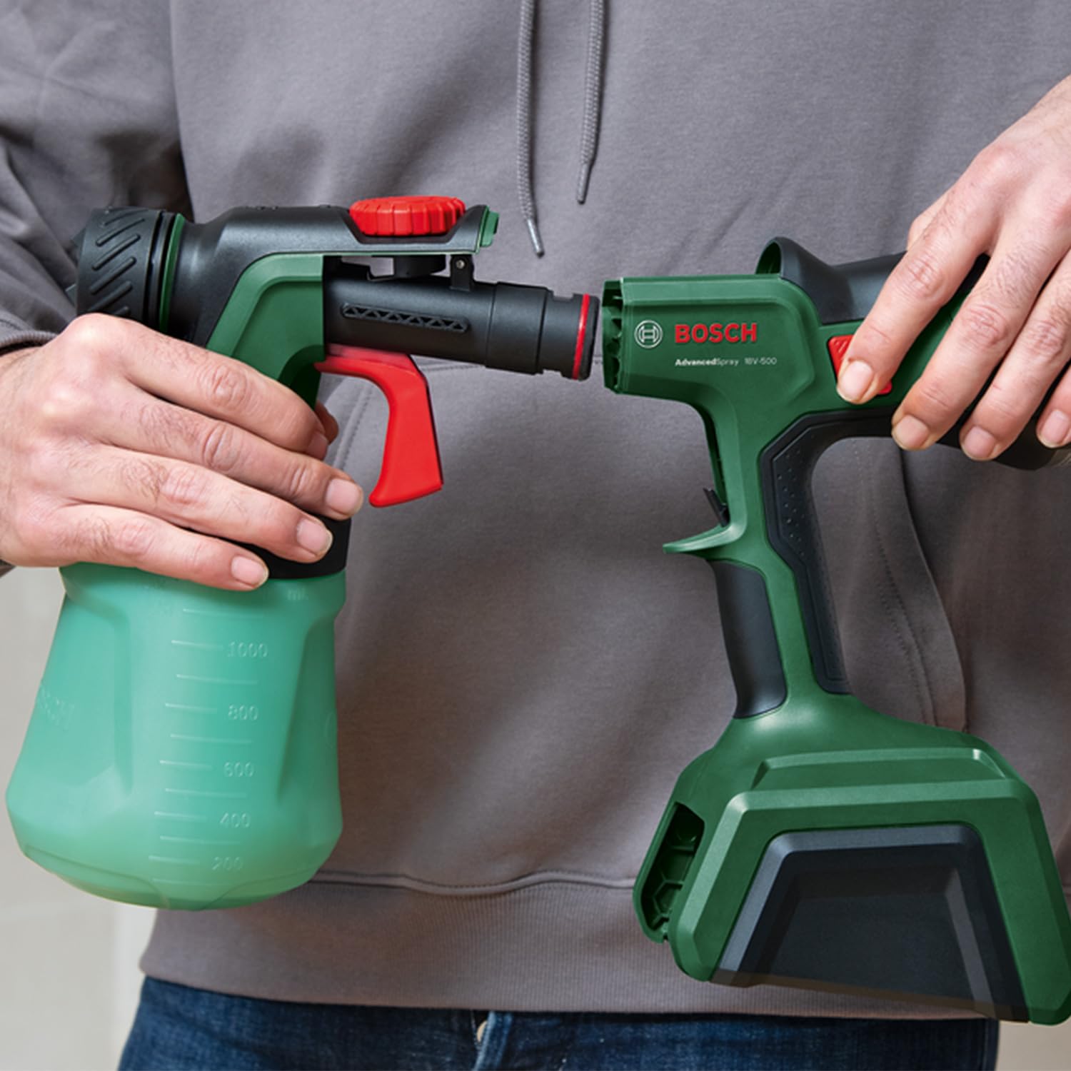 Bosch AdvancedSpray 18V-500 pistola vernice batteria 4Ah