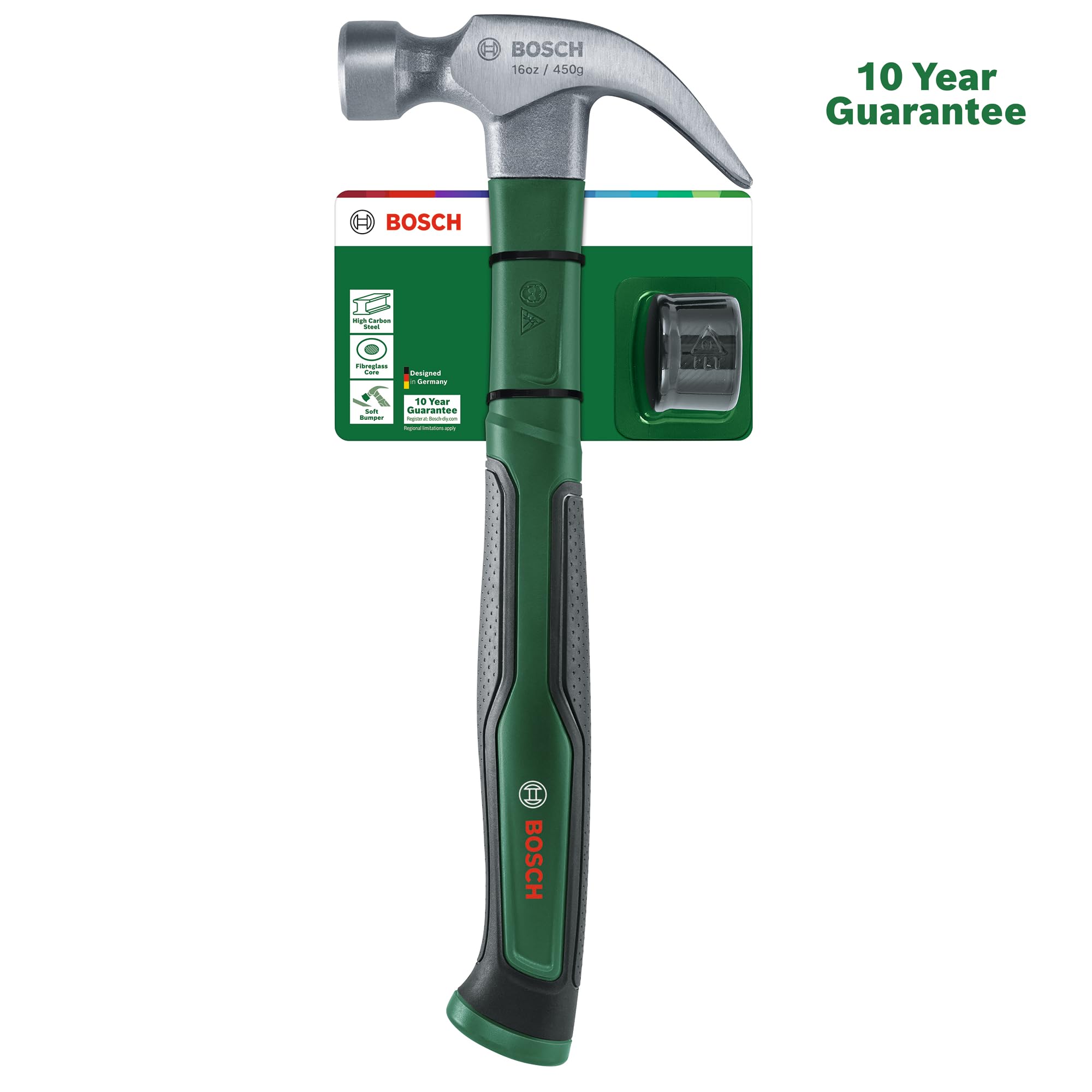 Bosch Martello da carpentiere 450 g 16 oz acciaio