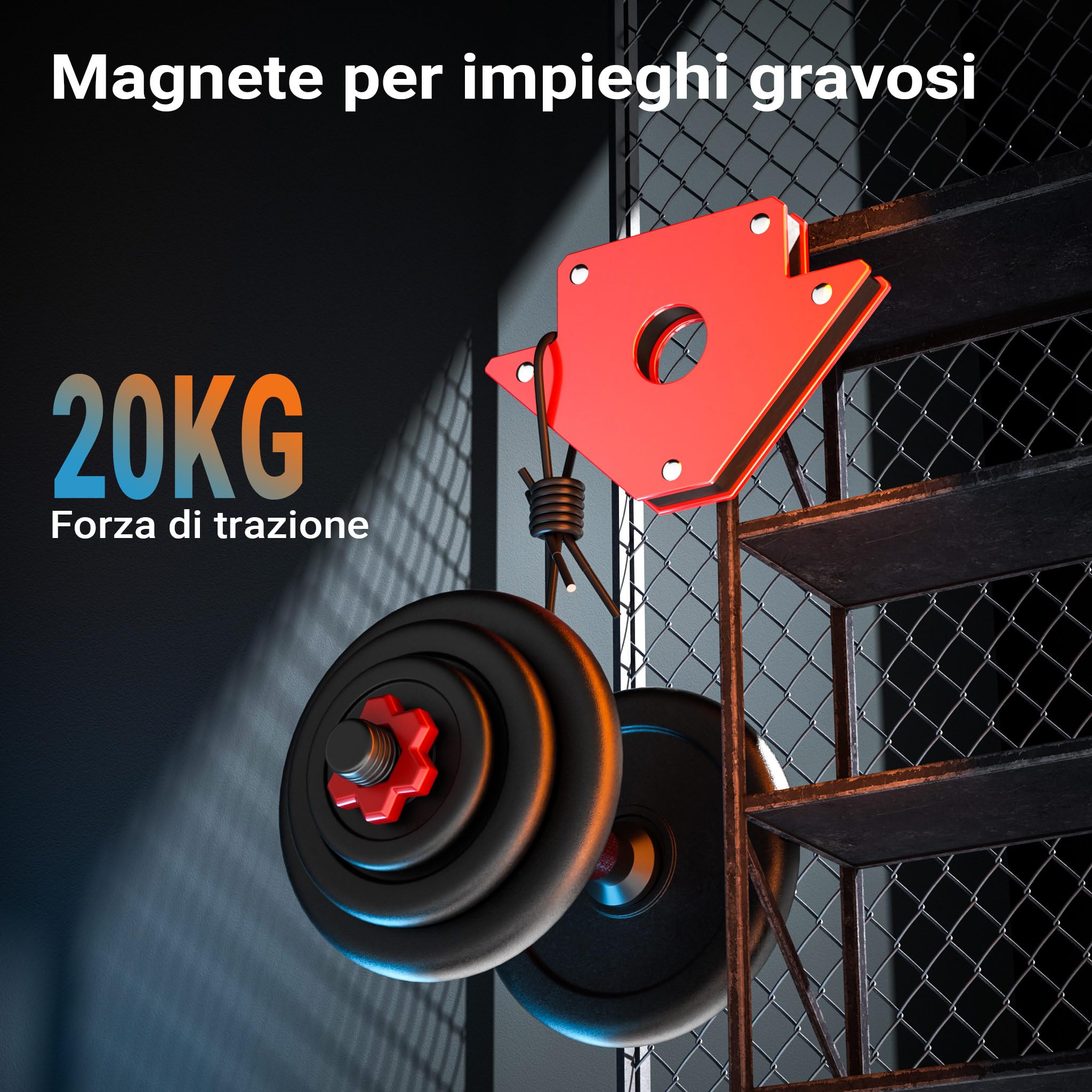 Wiltec Magnete per Saldatura 20 kg 45°/90°/135°