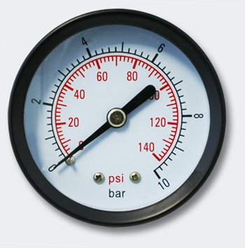 Wiltec Manometro Assiale 0-10 Bar 1/4“ Ø52 mm