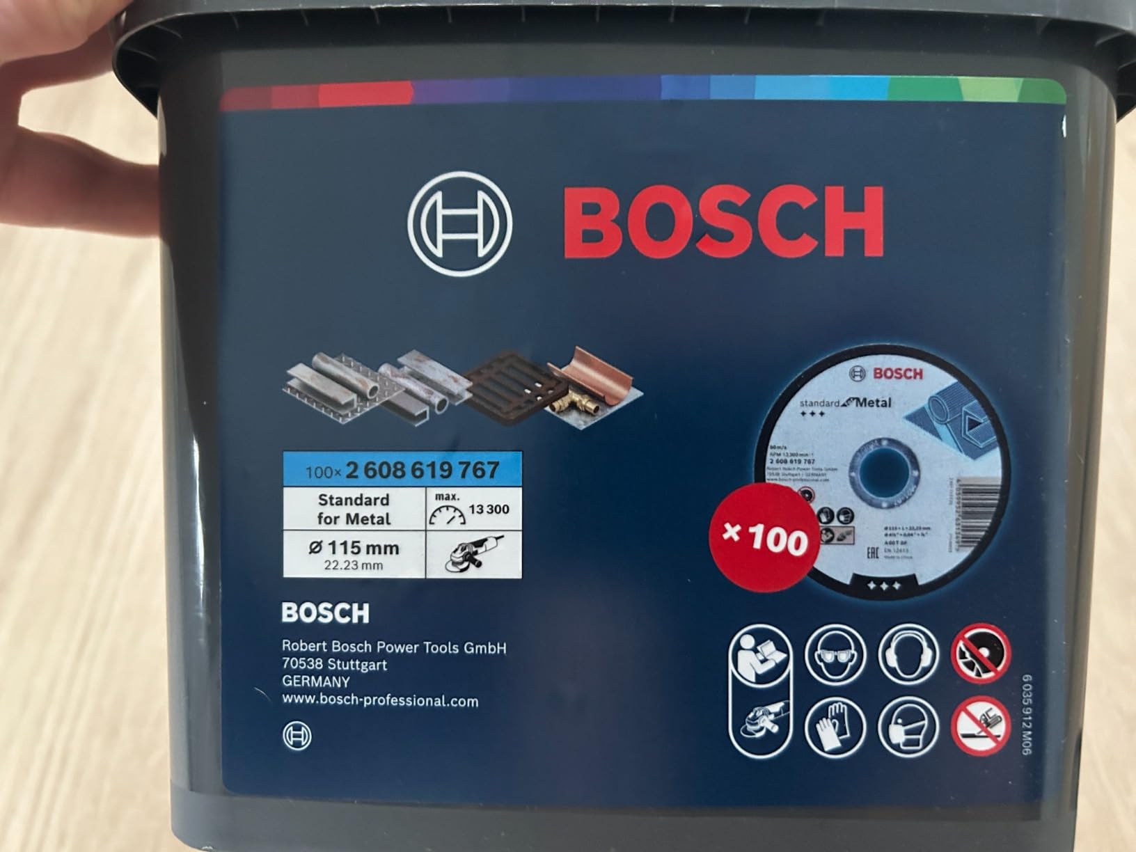 Bosch dischi taglio metallo 115 mm set 100 pezzi