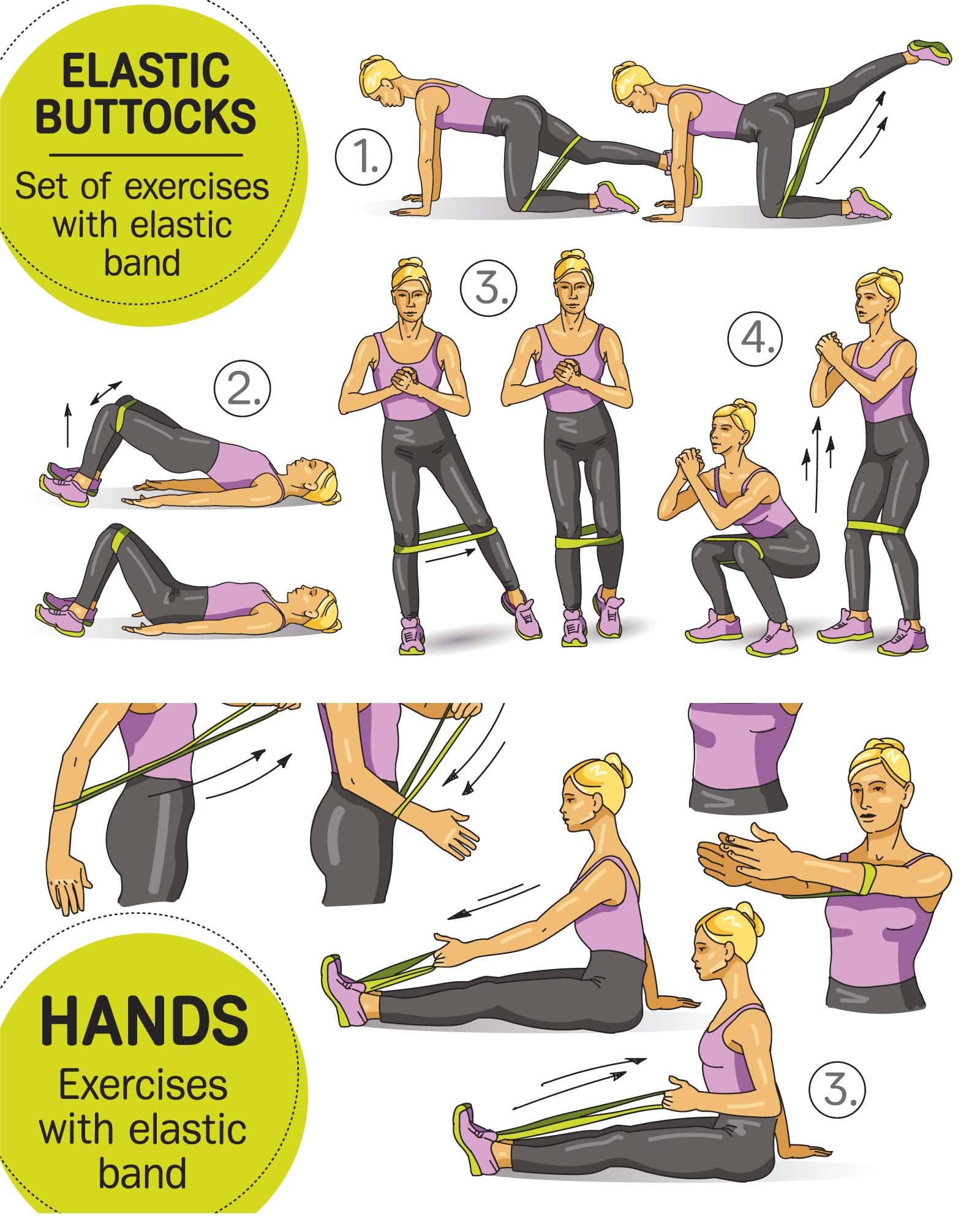 Wiltec set 3 bande elastiche fitness lattice light heavy