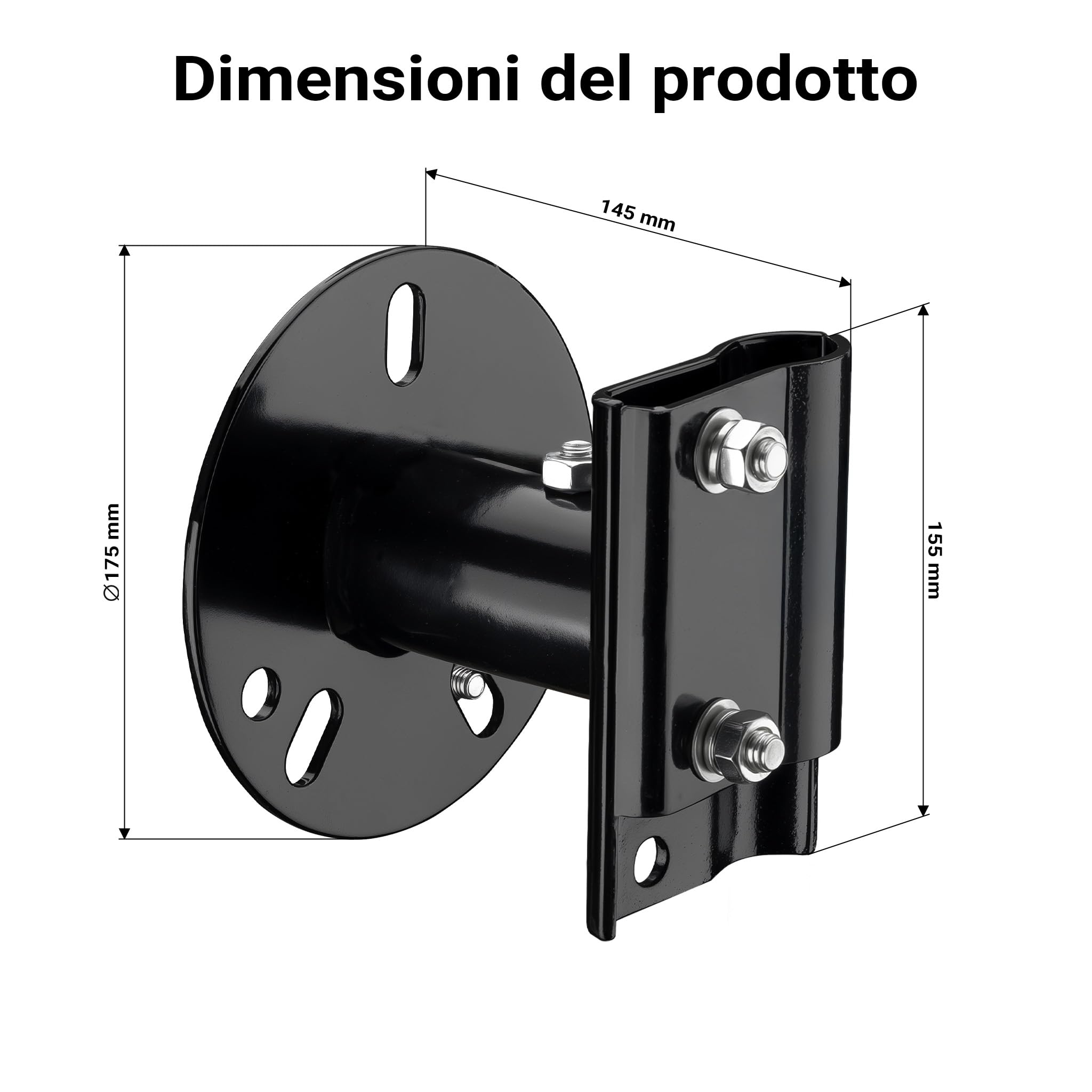 Wiltec Supporto Binda Ruota Scorta 5-6,75" Acciaio Off-Road