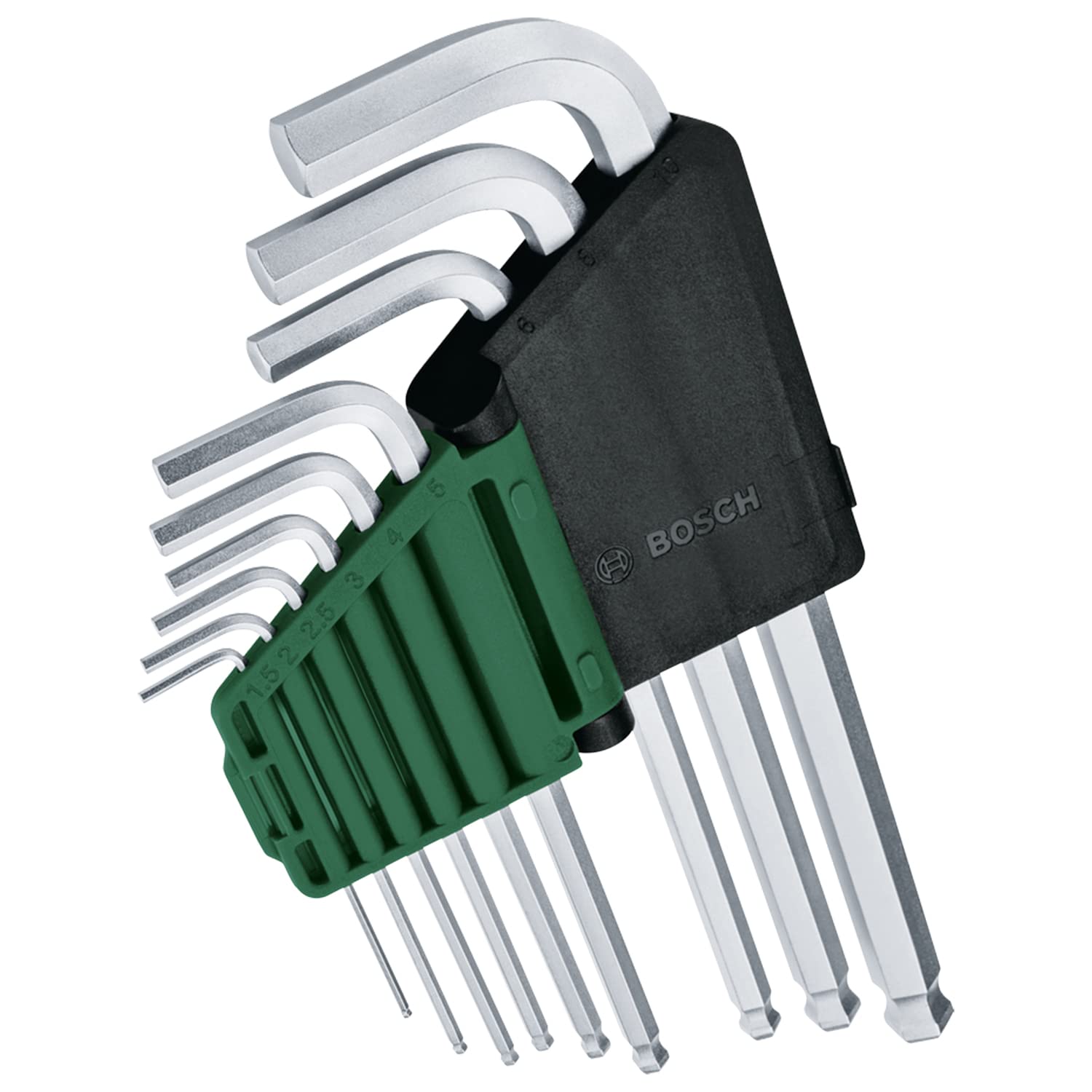 Bosch Set Chiavi a Brugola 9 Pezzi Testa a Sfera