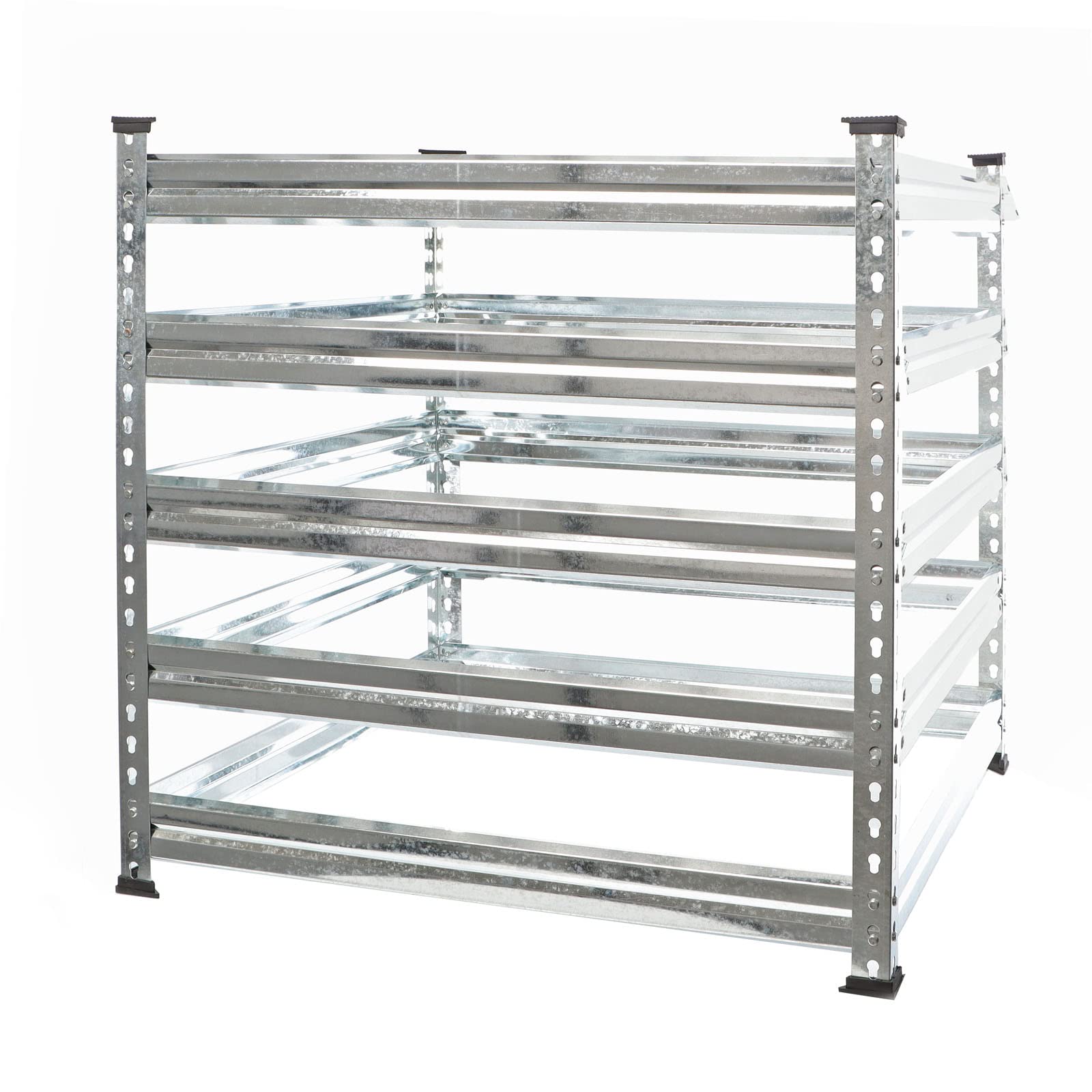 Wiltec Compostiera Giardino 90x90x90 cm 720 Litri Zincata