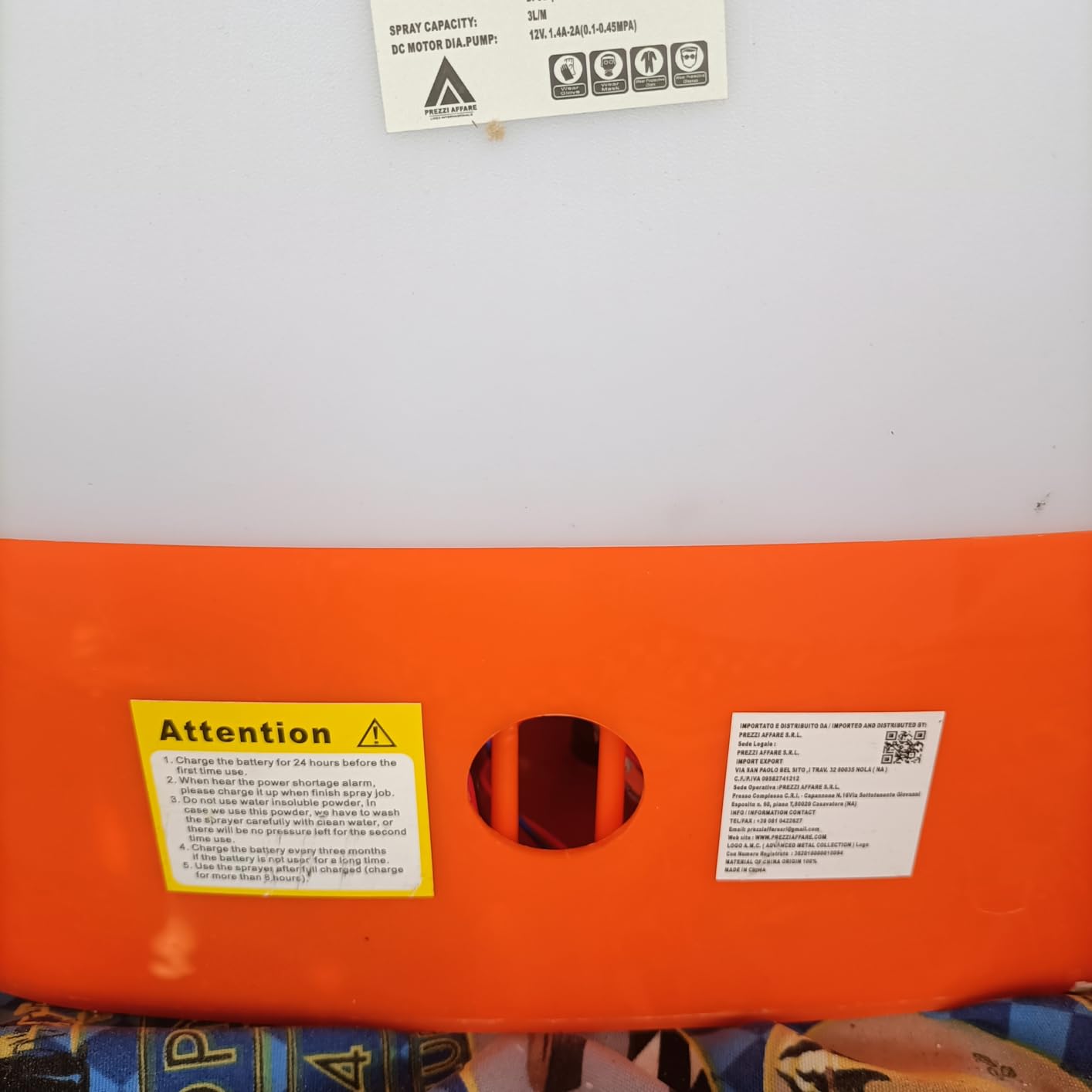 DE ROSA SHOP Pompa Irroratrice Batteria 16L 12V a spalla verderame